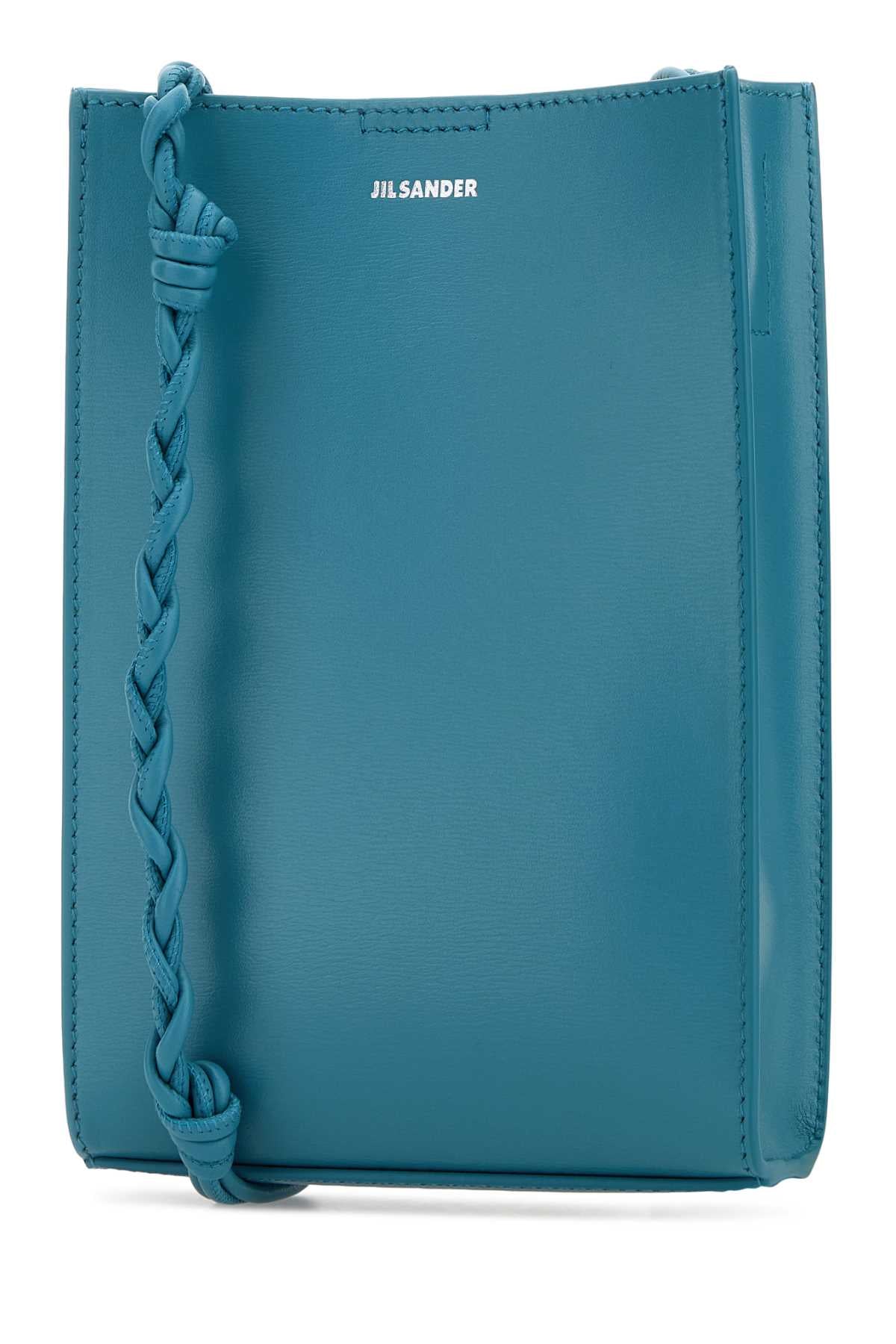 Jil Sander Women Turquoise Leather Small Tangle Shoulder Bag JIL SANDER