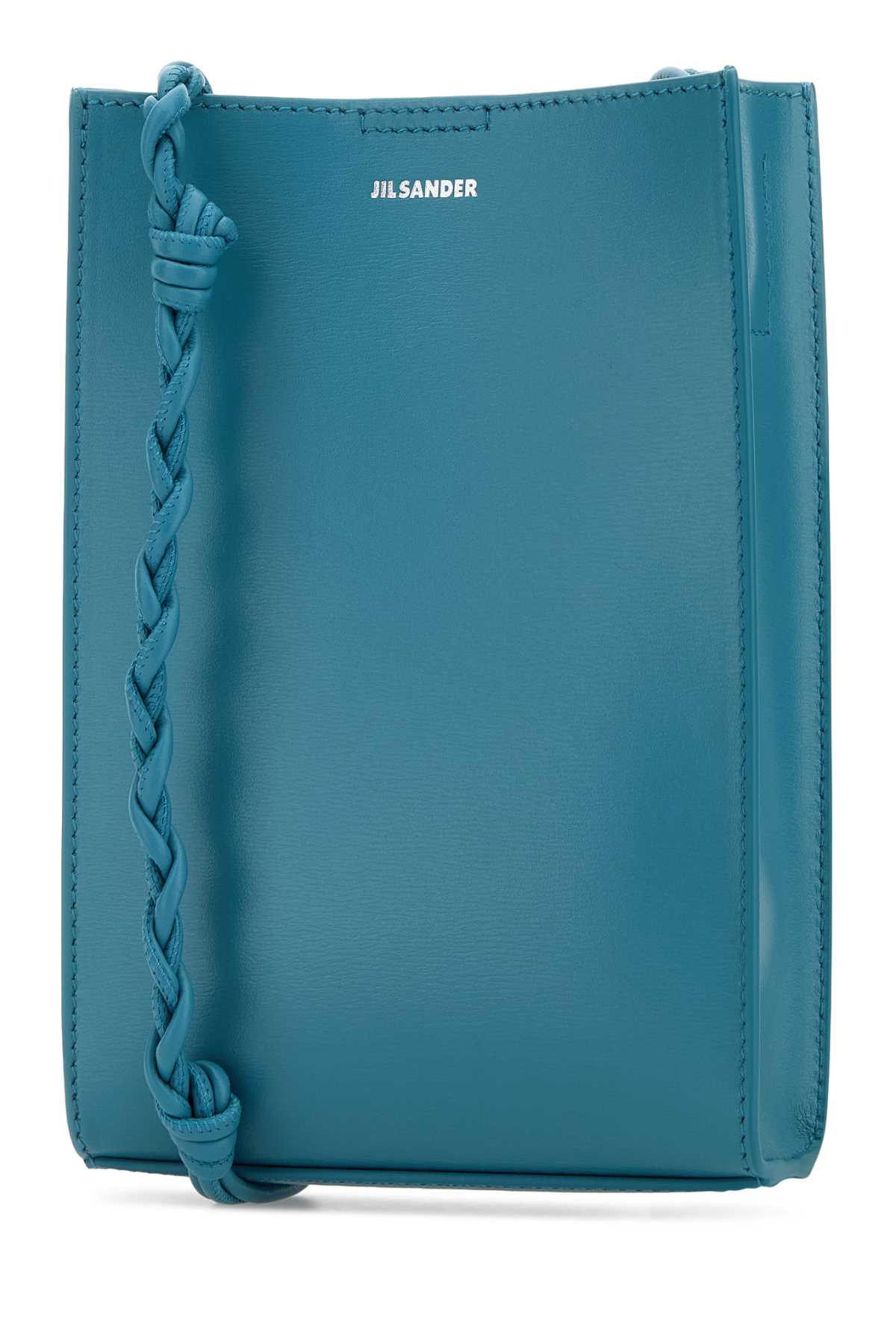 Jil Sander Women Turquoise Leather Small Tangle Shoulder Bag JIL SANDER