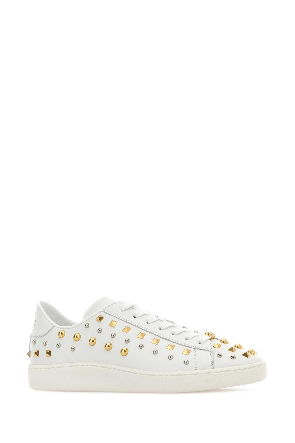 Valentino Garavani Men White Leather Royco Sneakers VALENTINO GARAVANI
