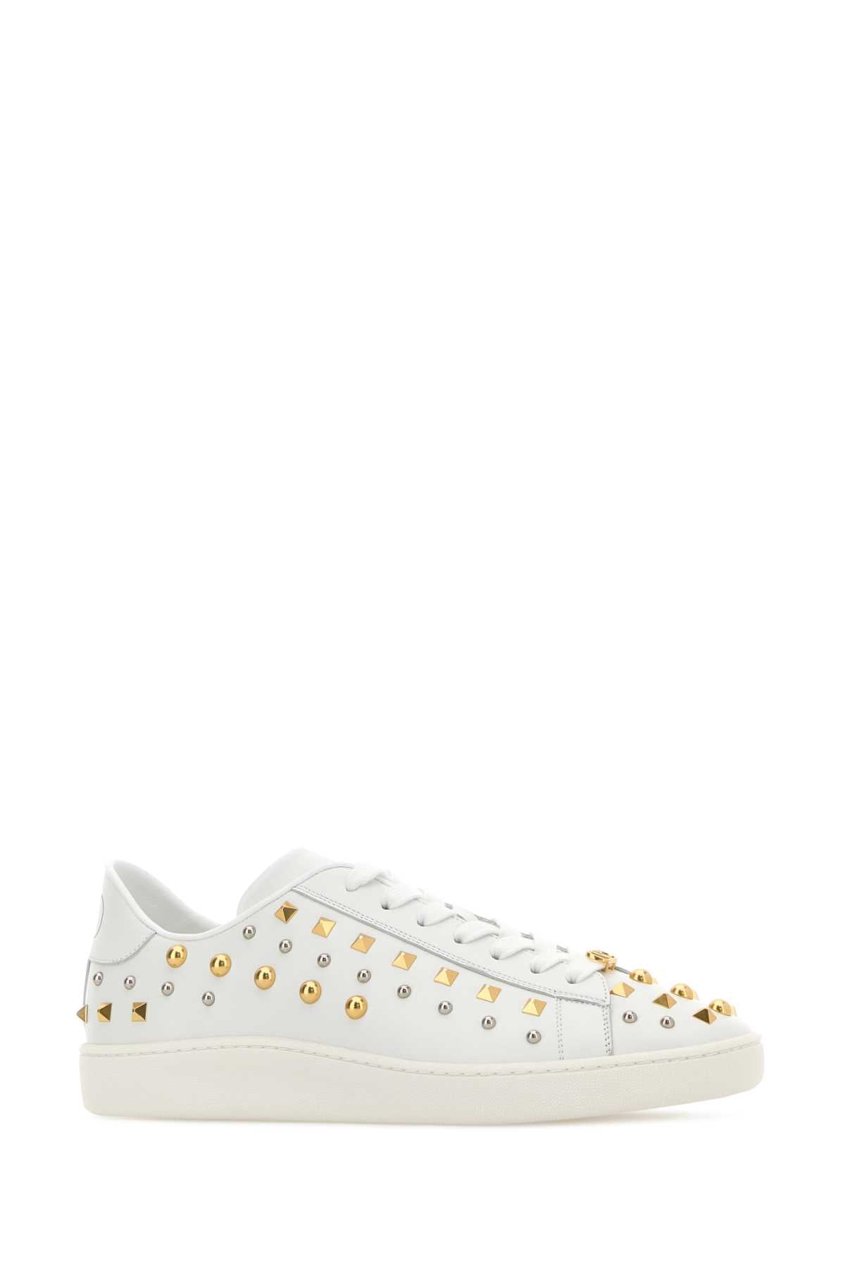 Valentino Garavani Men White Leather Royco Sneakers VALENTINO GARAVANI