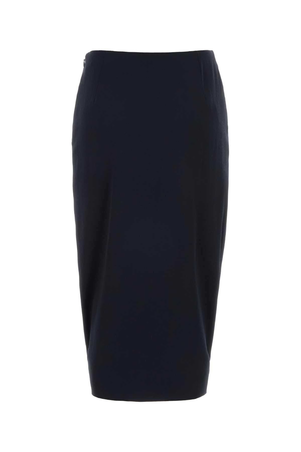 Valentino Garavani Women Midnight Blue Stretch Crepe Skirt VALENTINO GARAVANI