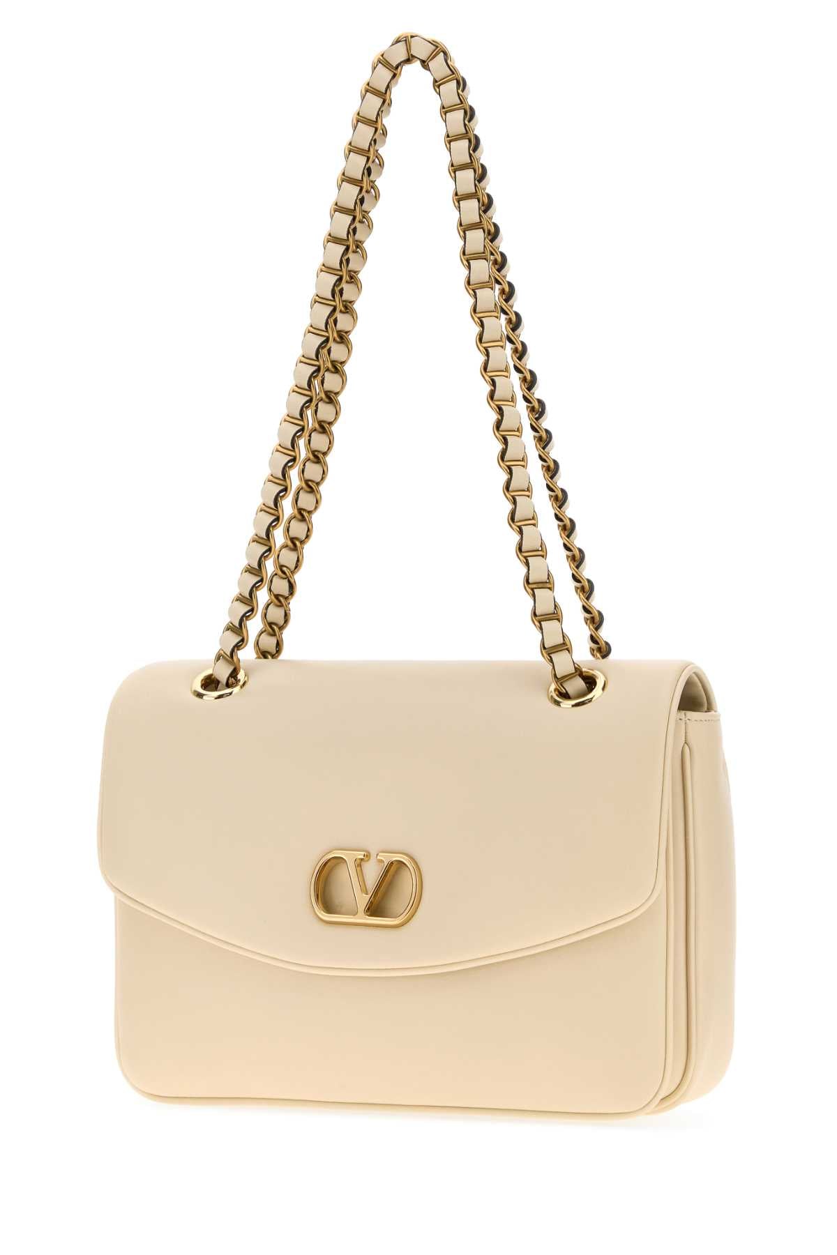 Valentino Garavani Women Ivory Leather Djuna Shoulder Bag VALENTINO GARAVANI