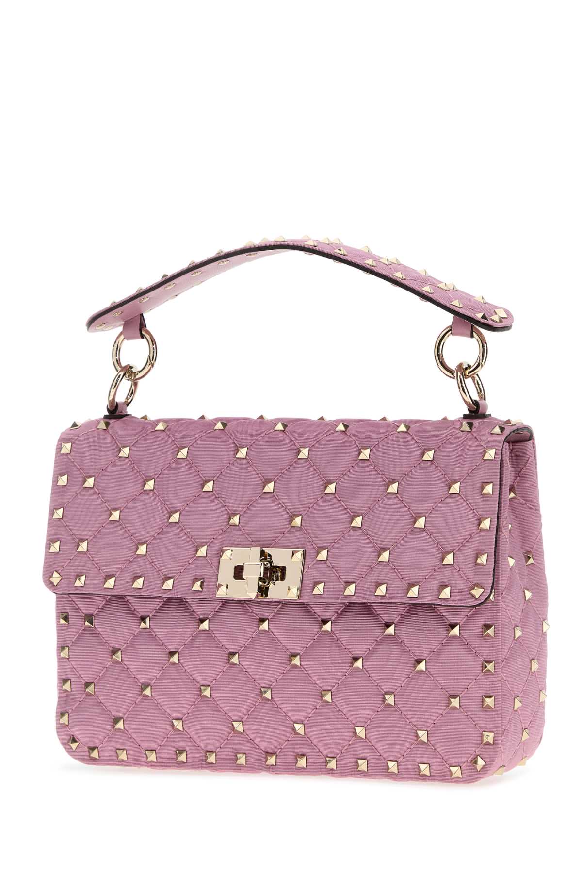 Valentino Garavani Women Pink Fabric Rockstud Handbag VALENTINO GARAVANI