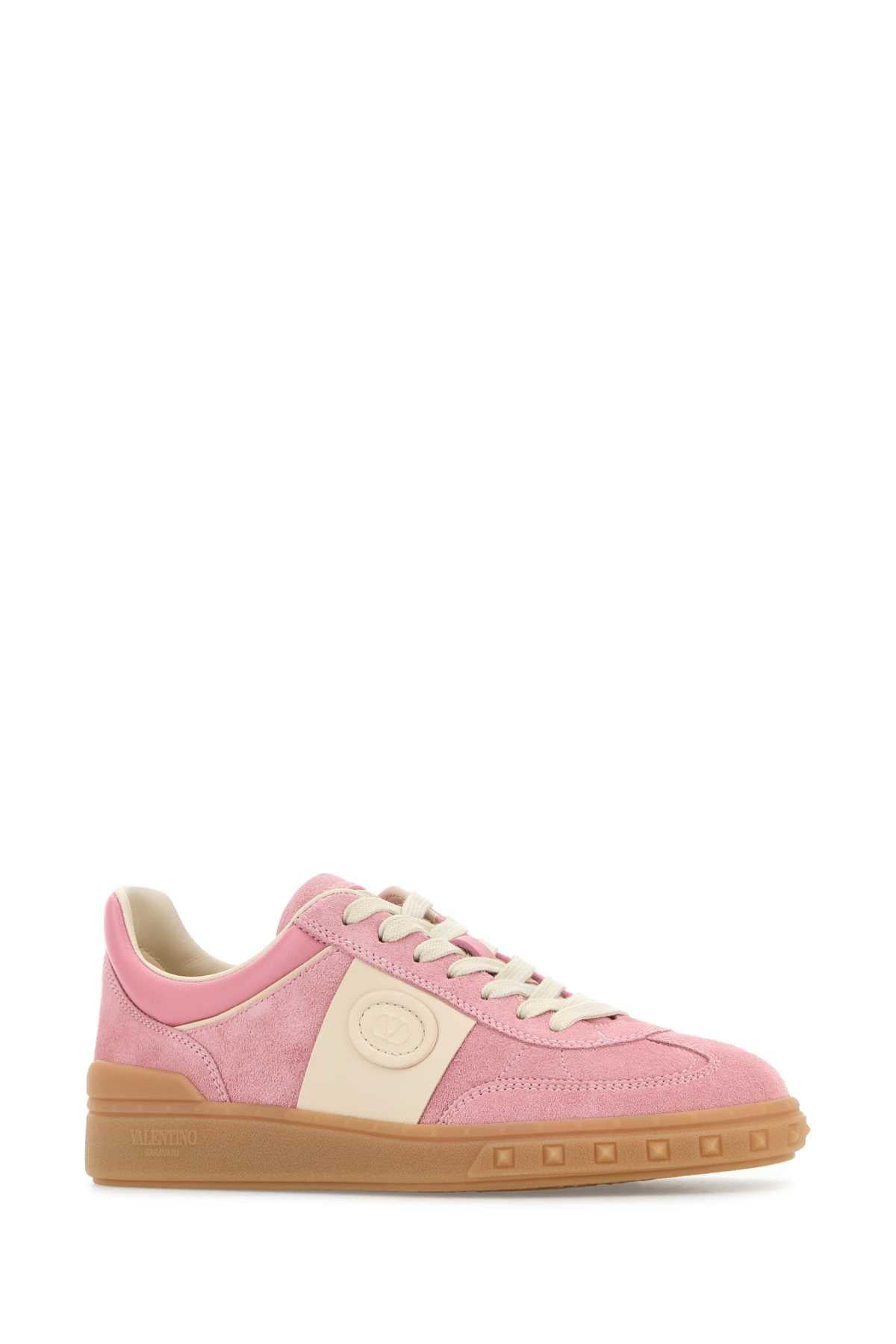 Valentino Garavani Women Pink Suede Upvillage Sneakers VALENTINO GARAVANI