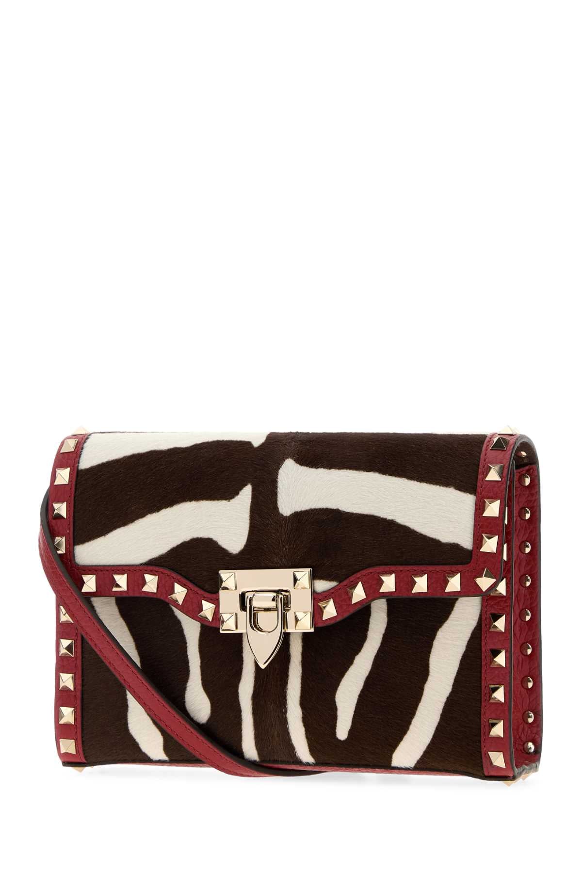 Valentino Garavani Women Printed Calf Hair Rockstud Crossbody Bag VALENTINO GARAVANI