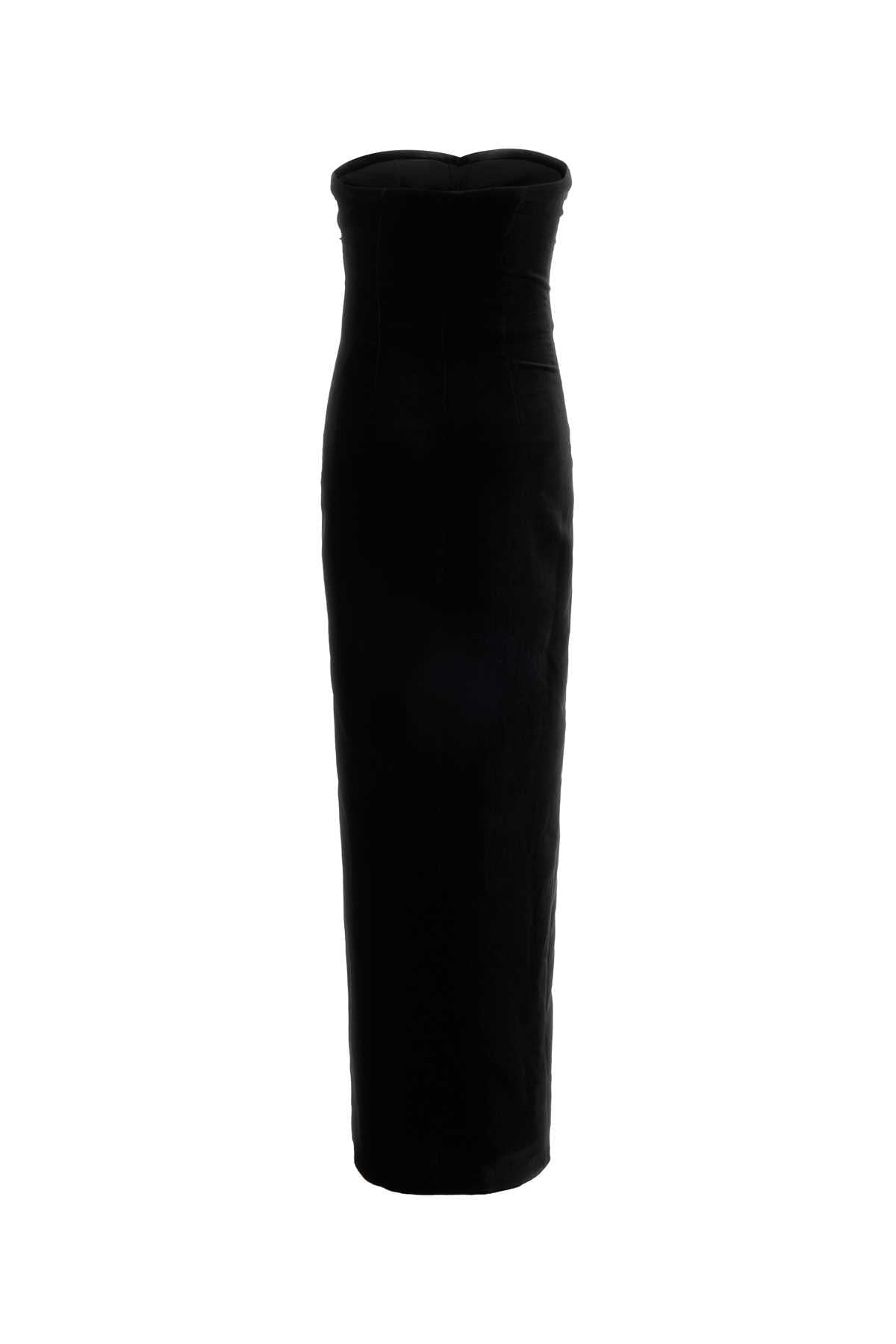 Alessandra Rich Women Black Stretch Velvet Dress ALESSANDRA RICH