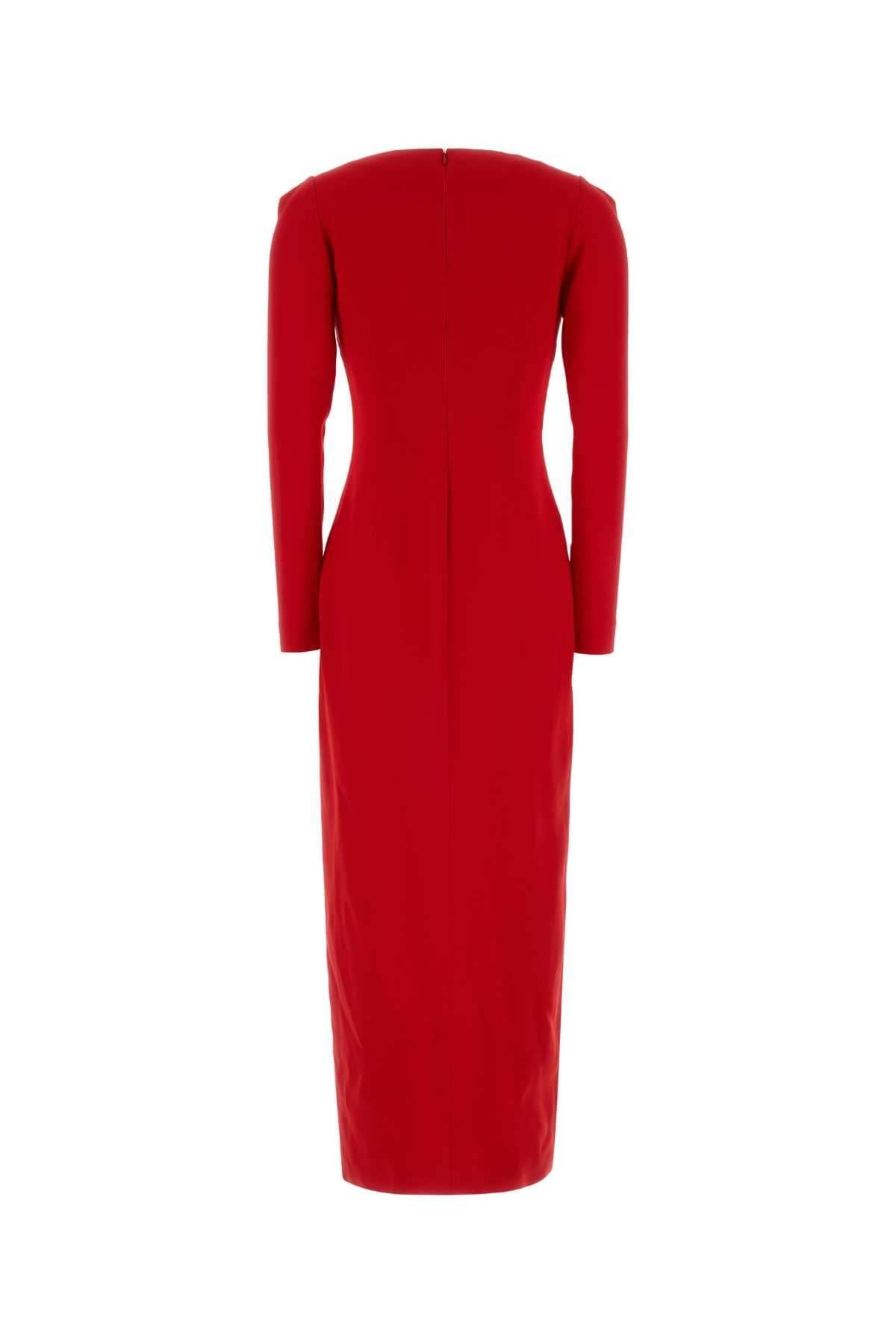 Alessandra Rich Women Red Cady Long Dress ALESSANDRA RICH