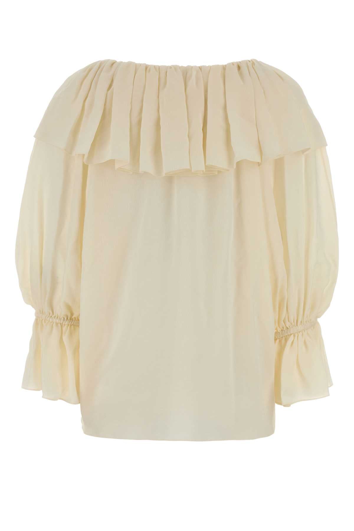 Chloe Women Cream Silk Blouse CHLOE