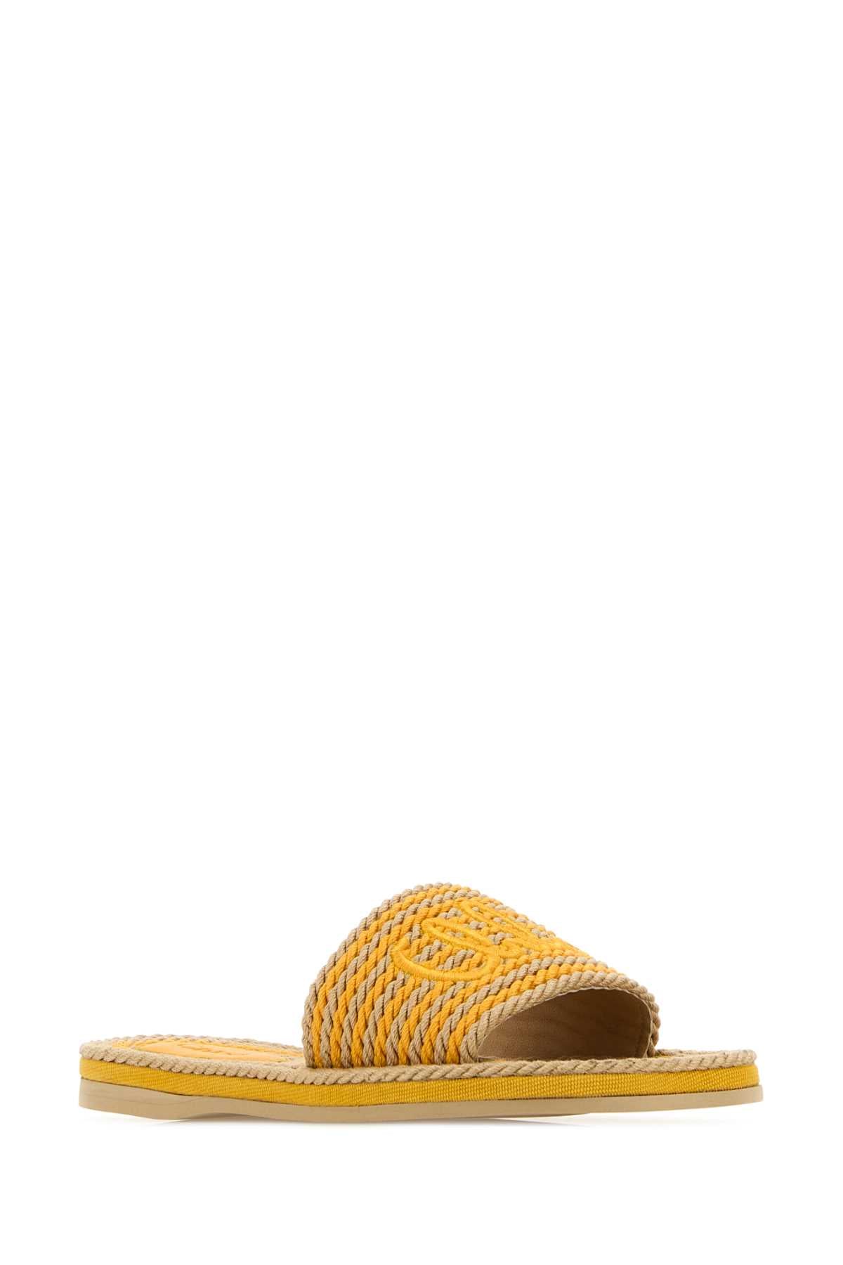 Chloe Women Embroidered Raffia Chlo㨠Sand Slippers CHLOE