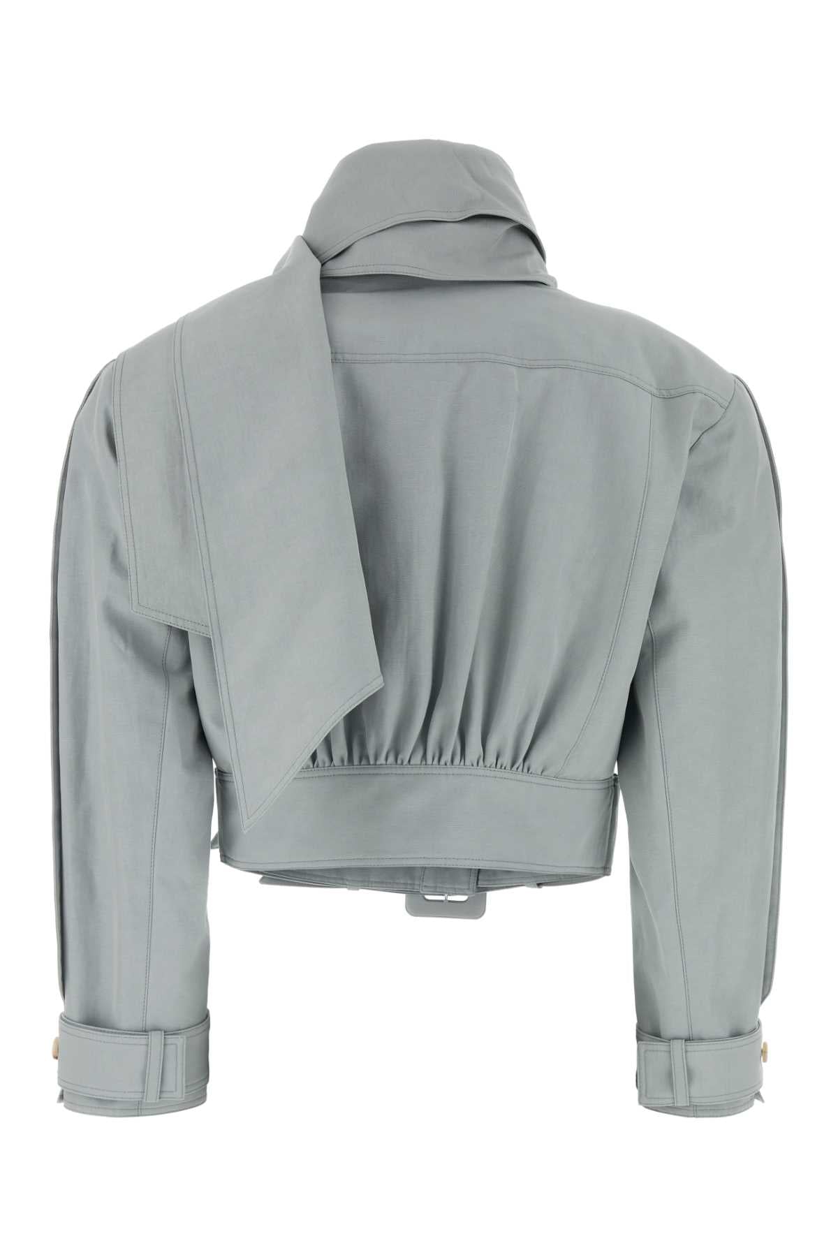 Chloe Women Light Grey Linen Blend Jacket CHLOE