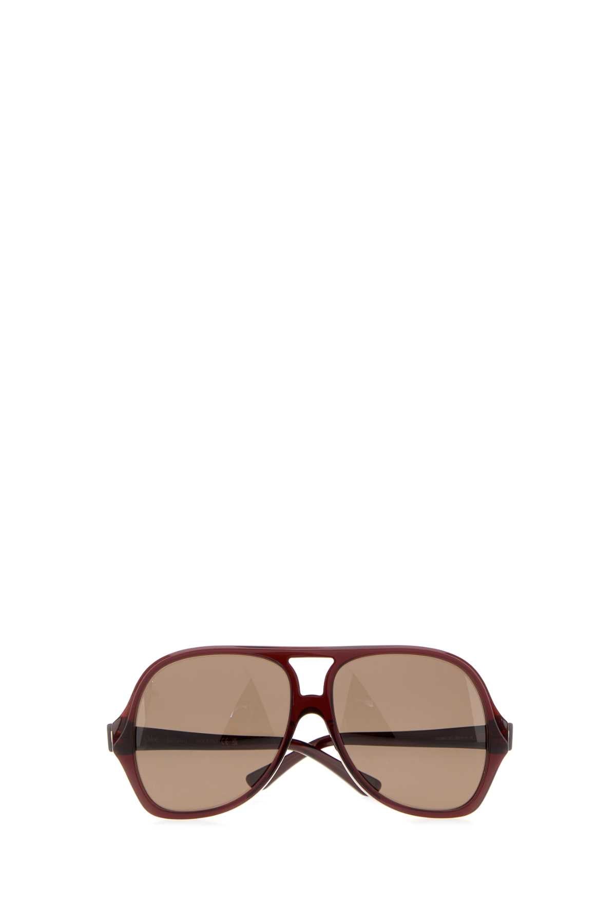 Chloe Women Burgundy Acetate Salome Sunglasses CHLOE