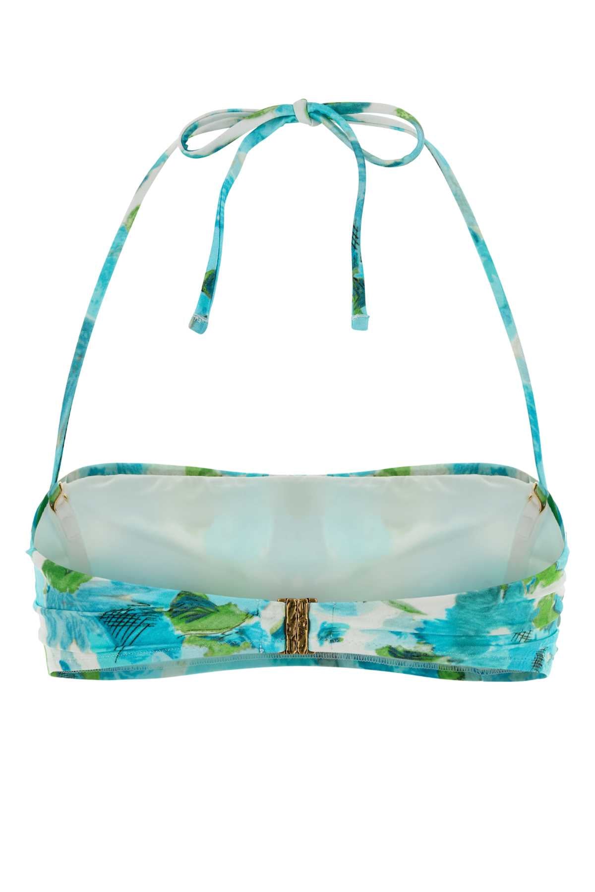 Chloe Women Printed Stretch Nylon Bikini Top CHLOE