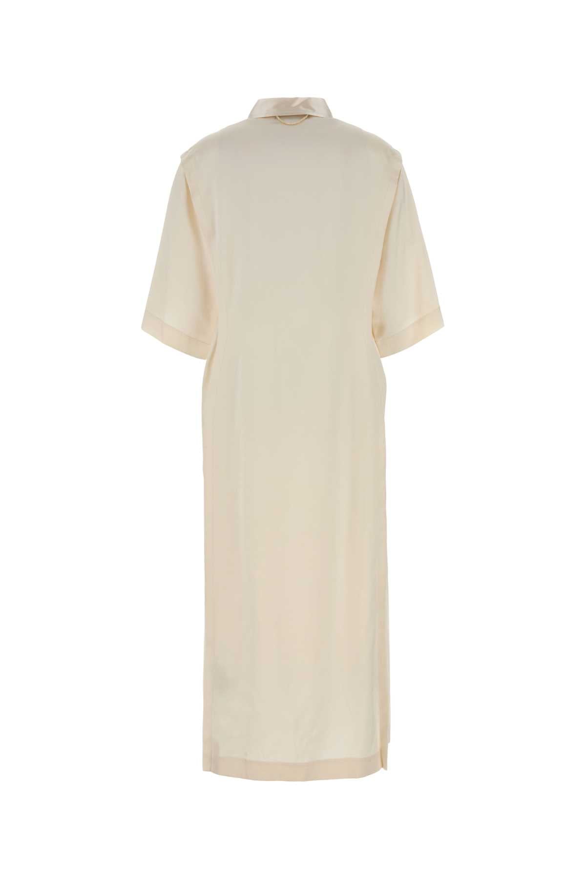 Carven Women Ivory Satin Shirt Dress CARVEN