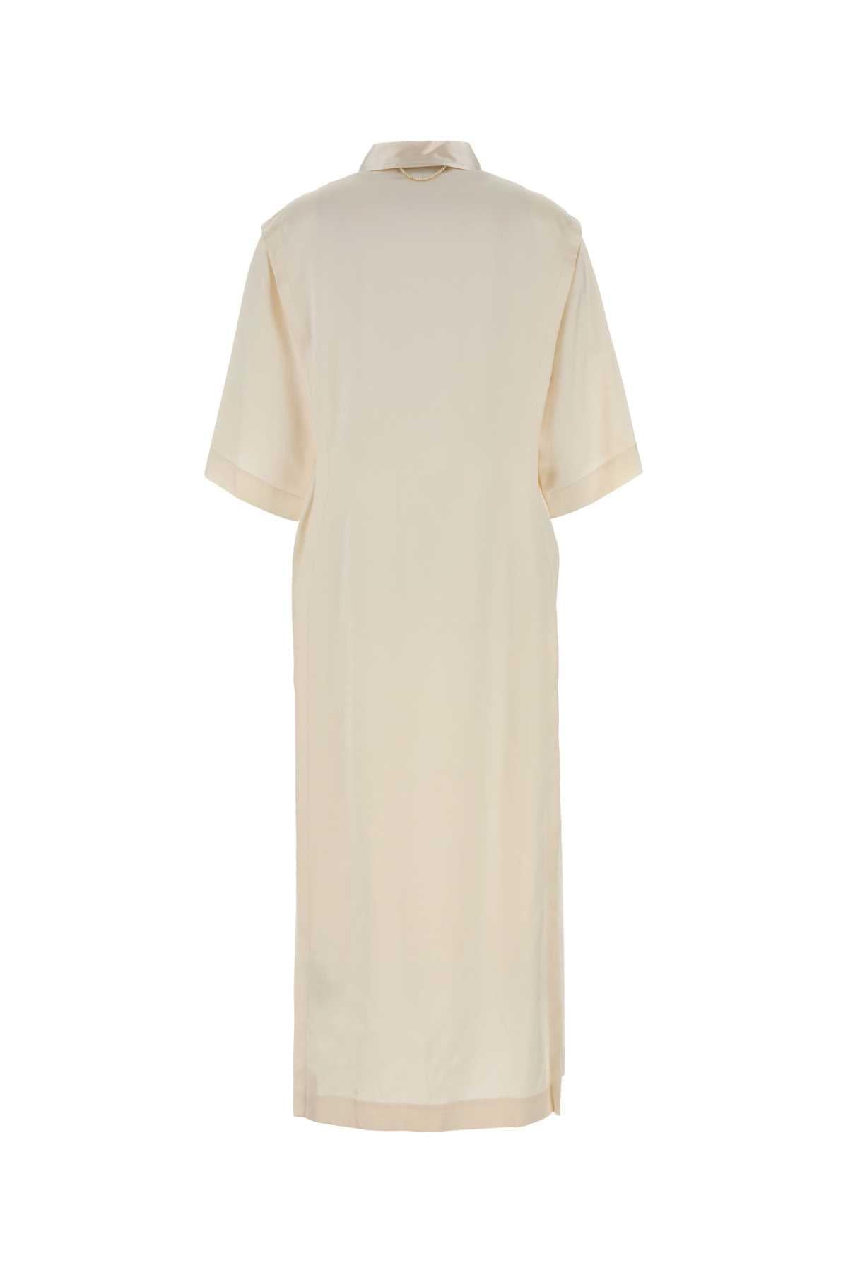 Carven Women Ivory Satin Shirt Dress CARVEN