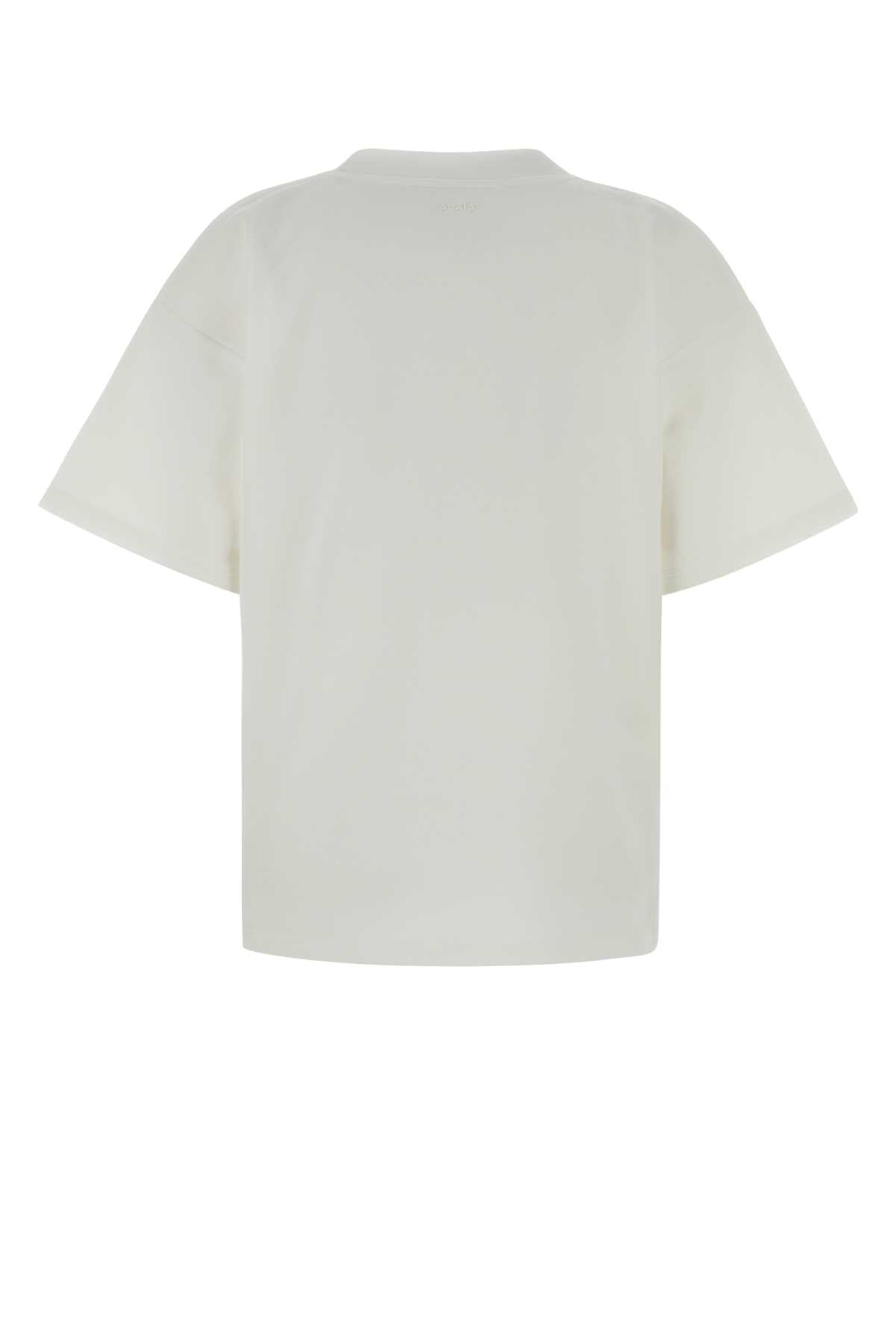 Alaia Women White Cotton Blend T-Shirt ALAIA