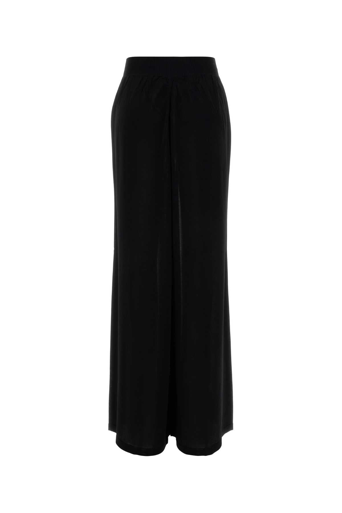 Alaia Women Black Viscose Blend Wide-Leg Pant ALAIA