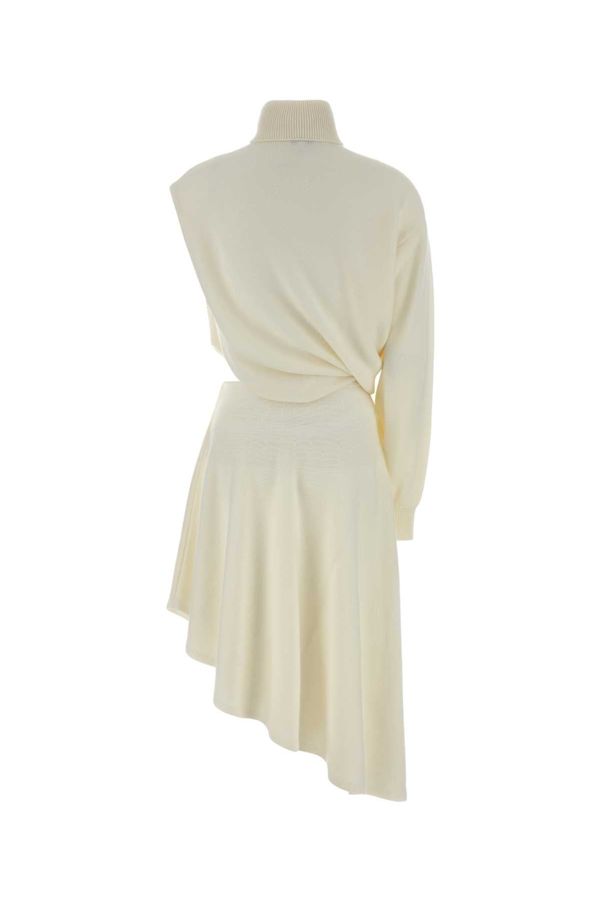 Alaia Women Ivory Wool Dress ALAIA