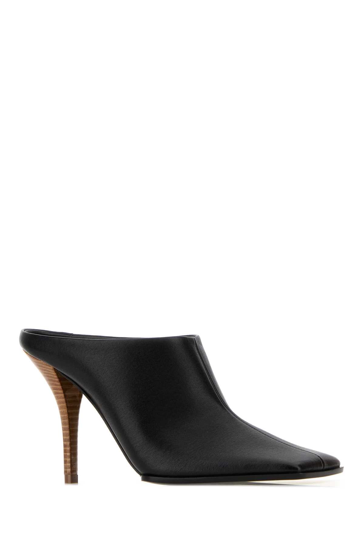 Alaia Women Black Leather Mules ALAIA