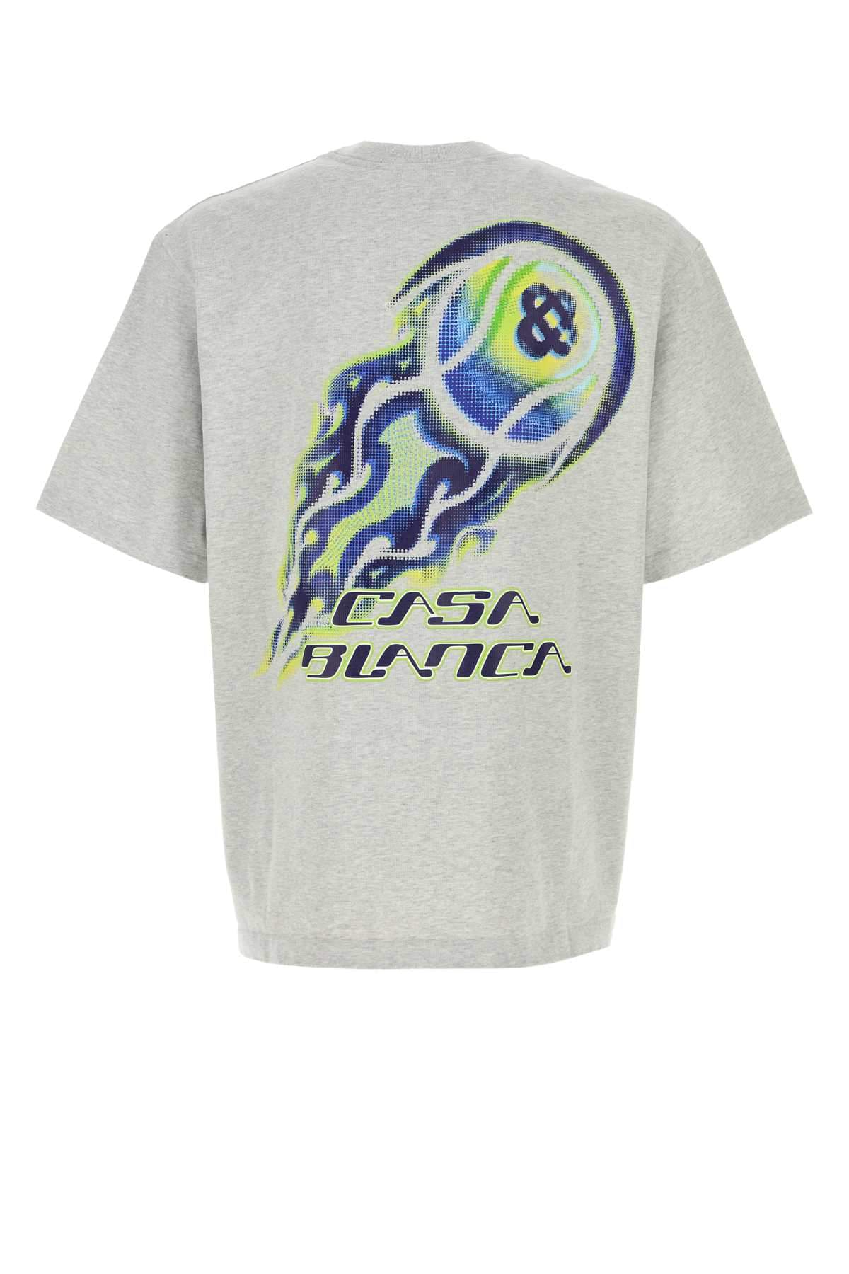 Casablanca Men Grey Cotton Oversize T-Shirt CASABLANCA