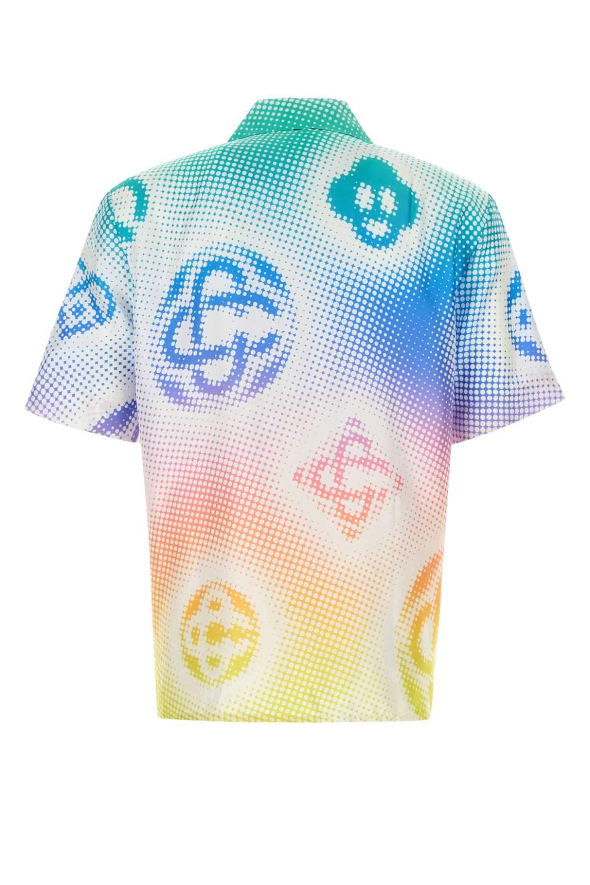 Casablanca Men Printed Silk Shirt CASABLANCA