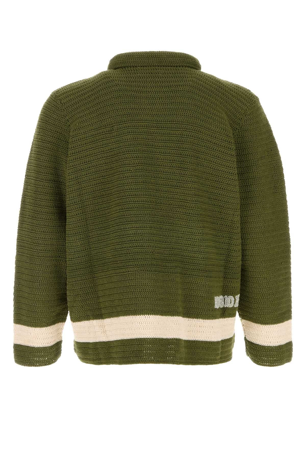 Bode Men Green Crochet Marsh Shirt BODE