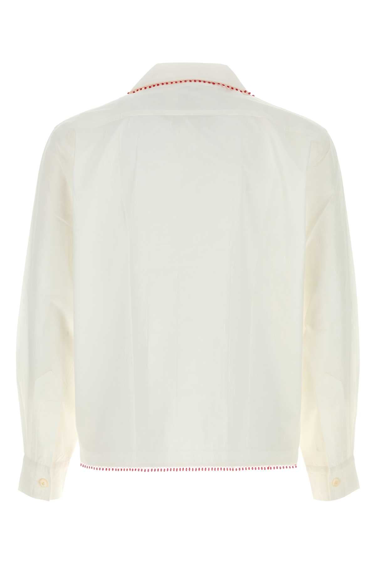 Bode Men White Poplin Shirt BODE