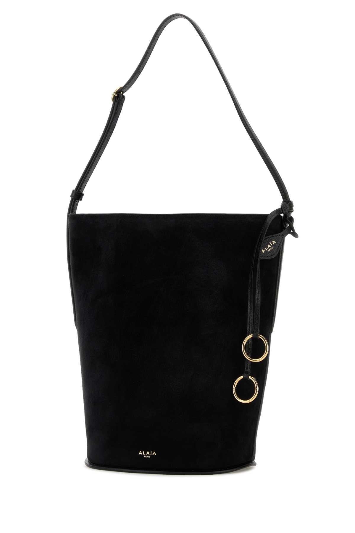 Alaia Women Black Suede Bucket Bag ALAIA