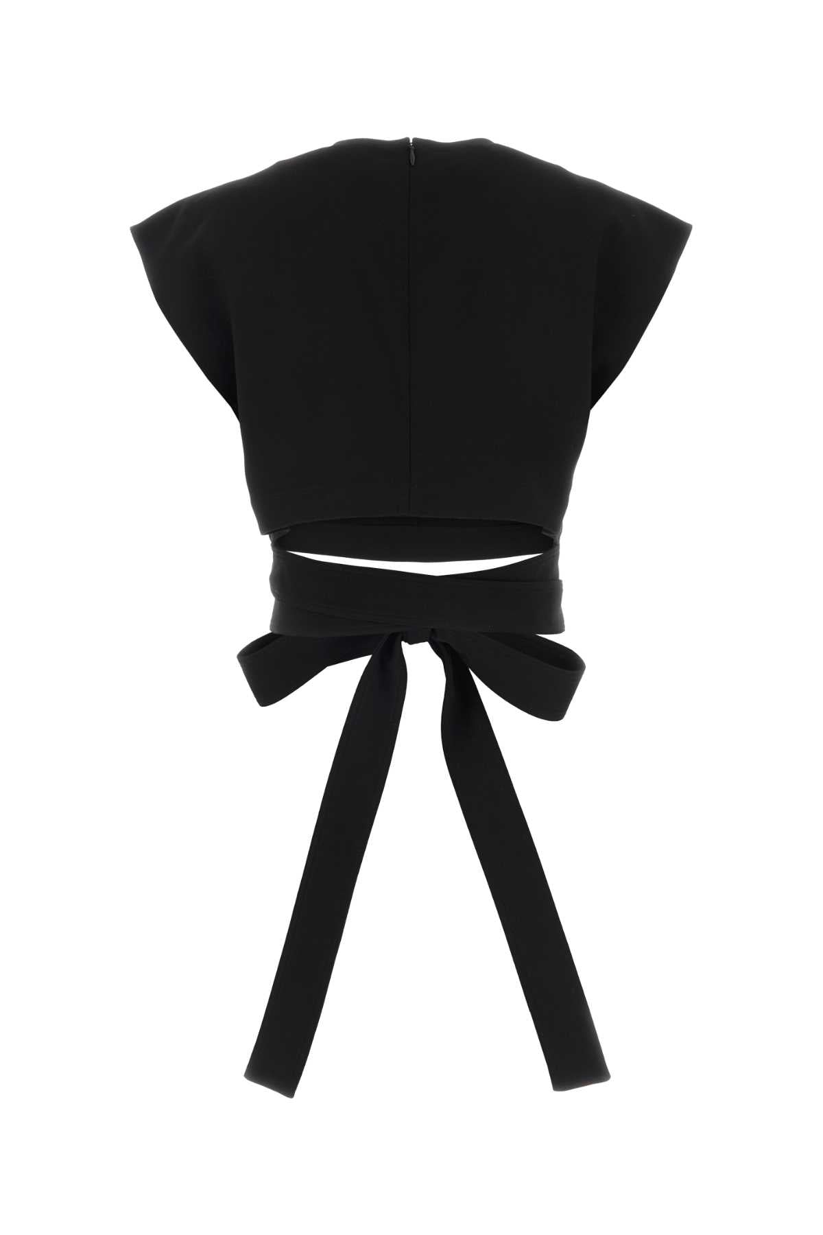 Alaia Women Black Stretch Wool Top ALAIA