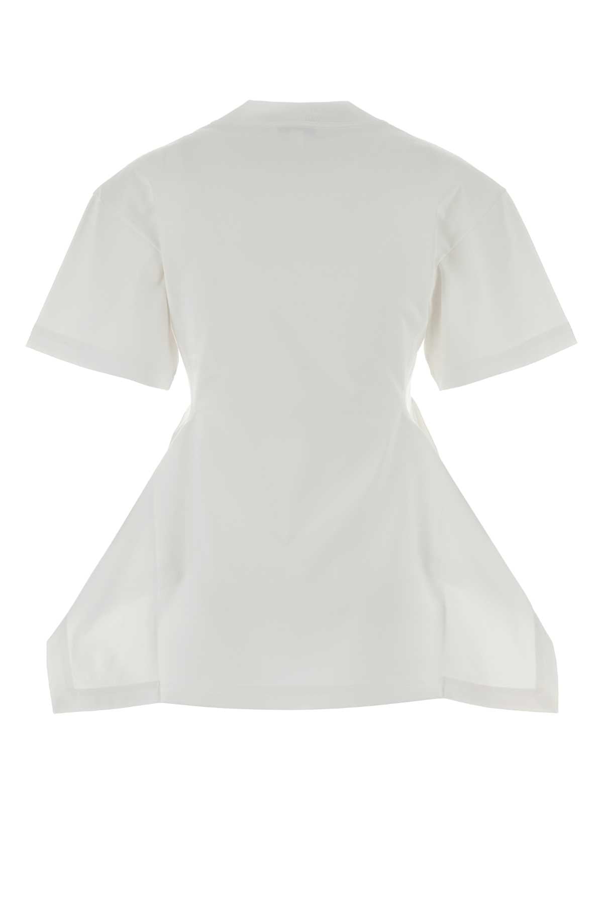 Alaia Women White Cotton T-Shirt ALAIA