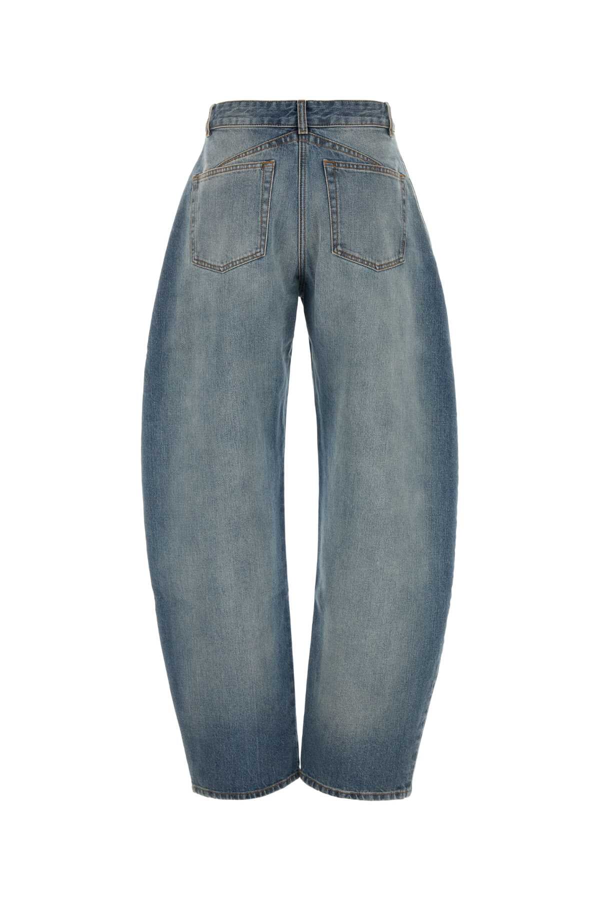 Alaia Women Denim Wide-Leg Jeans ALAIA