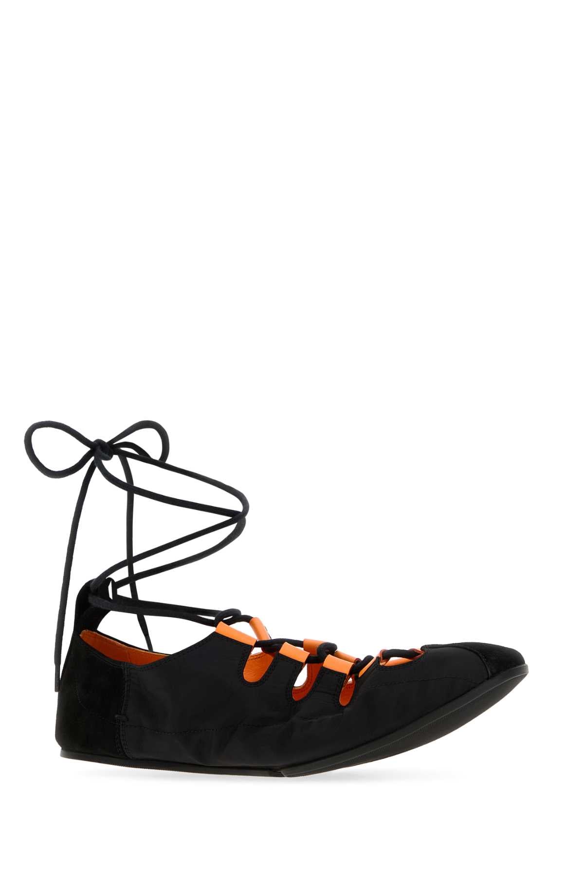 Alaia Women Black Canvas Ballerinas ALAIA