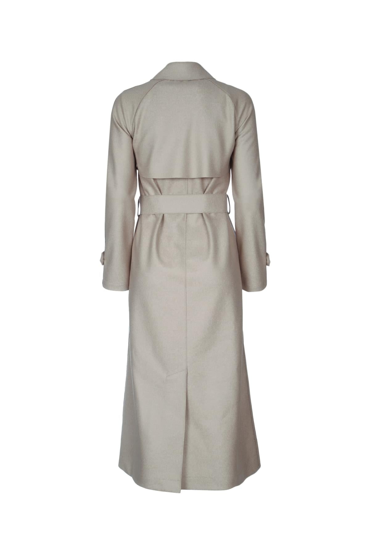 Harris Wharf London Women Women Long Raglan Trench Light Pressed Wool HARRIS WHARF LONDON