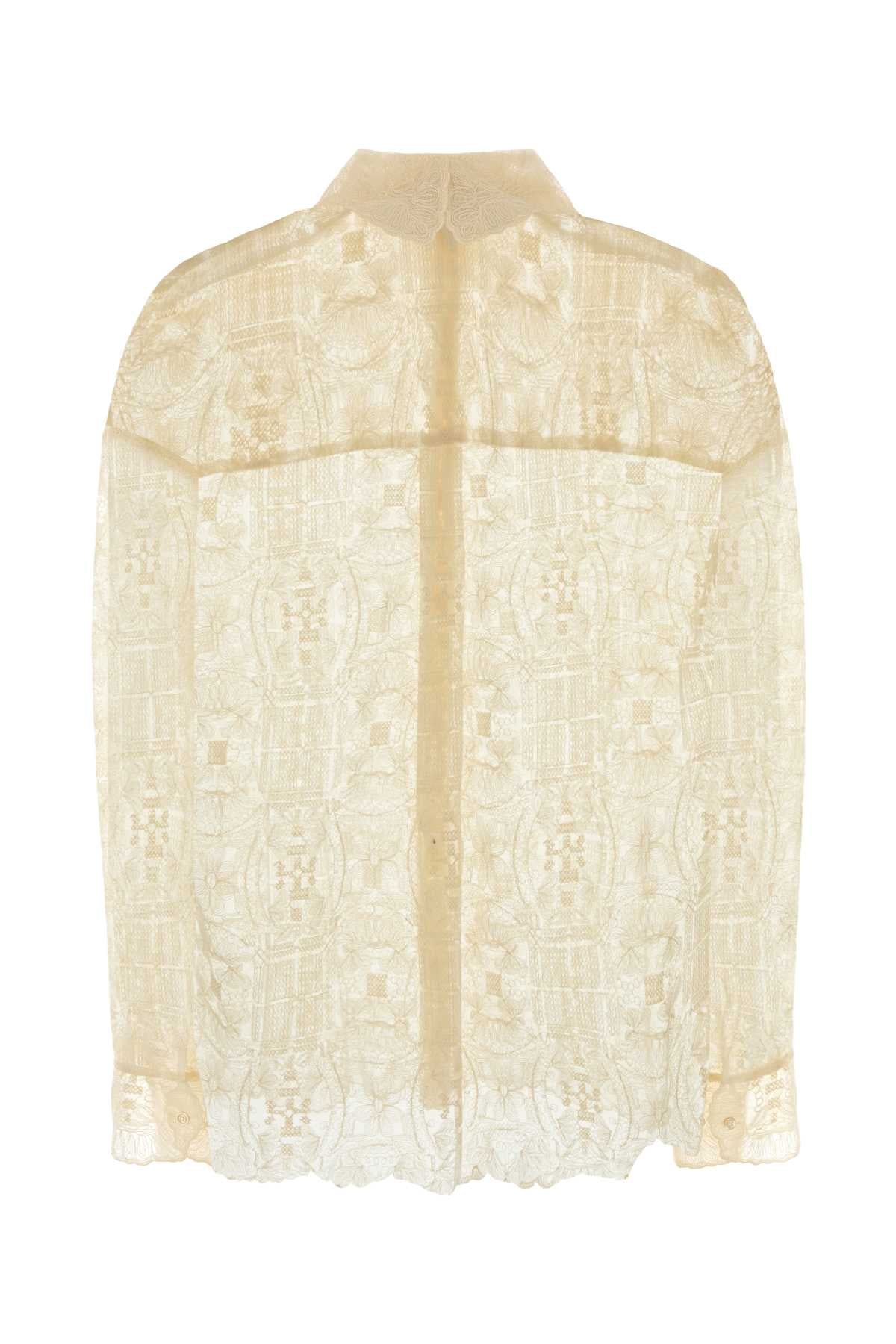 Ermanno Scervino Women Ivory Lace Shirt ERMANO SCERVINO