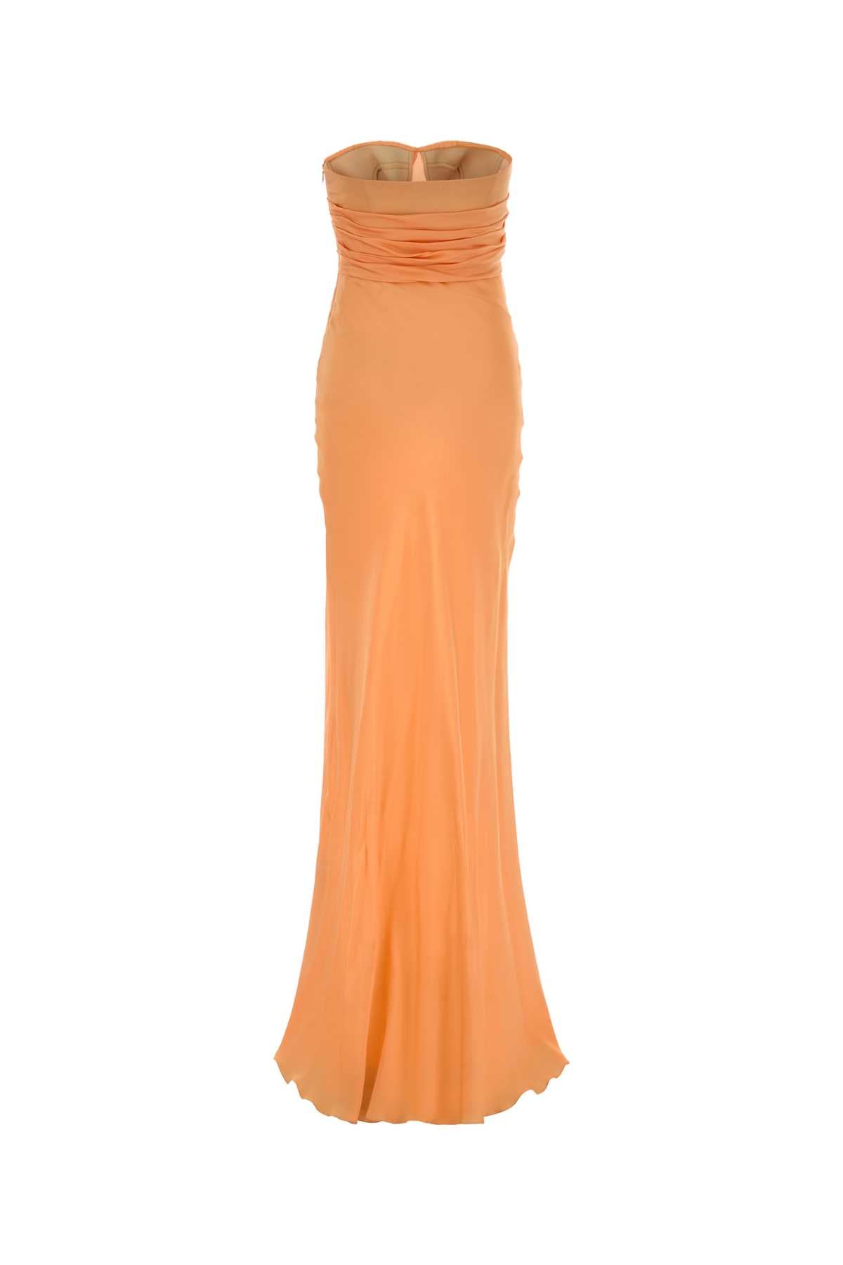 Ermanno Scervino Women Orange Silk Long Dress ERMANO SCERVINO