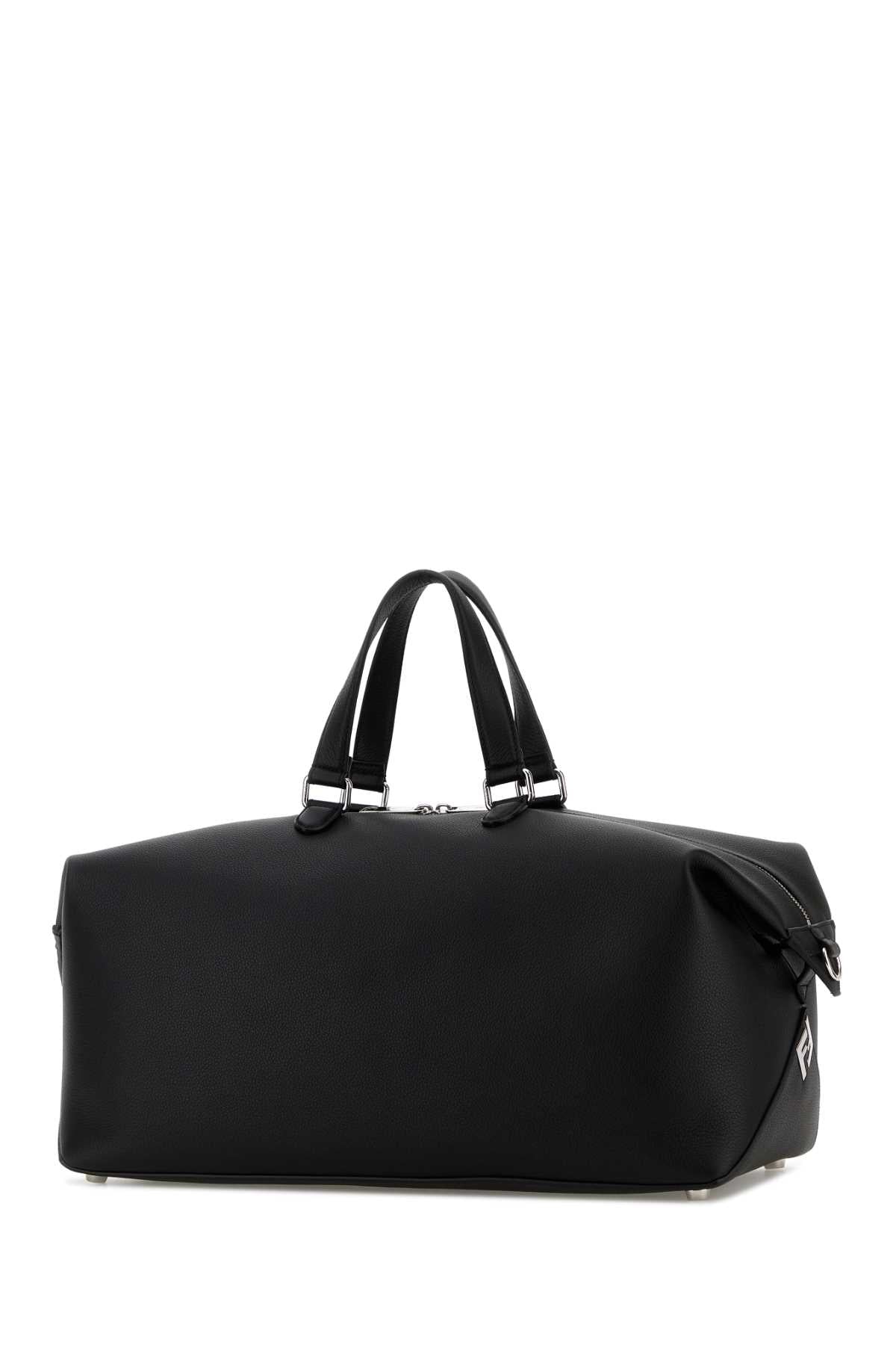 Fendi Men Black Leather Fendi Lui 45 Travel Bag FENDI