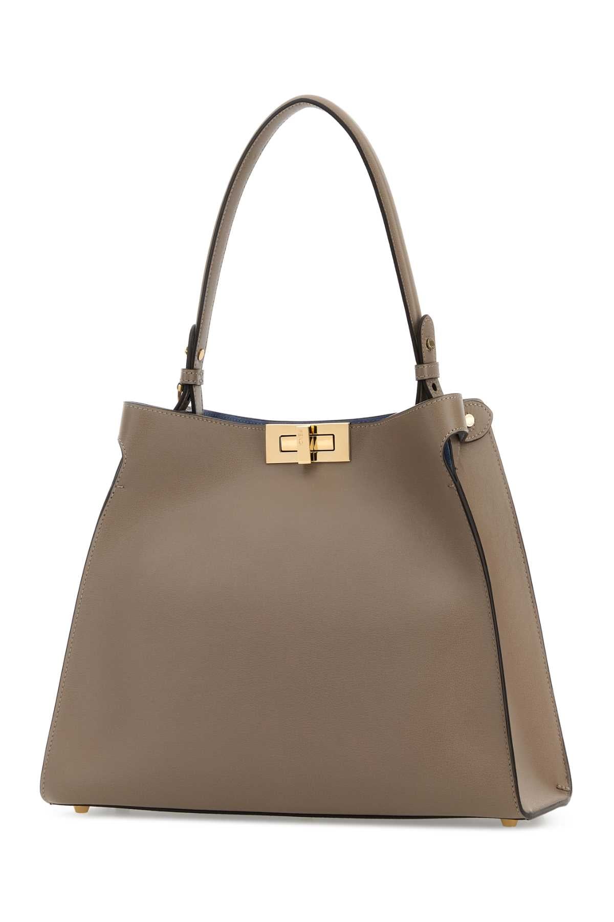 Fendi Women Dove Grey Leather Medium Fendi Way Handbag FENDI