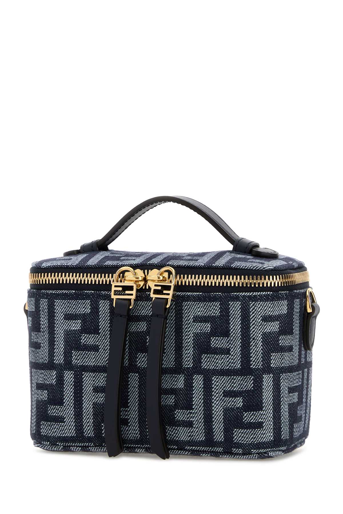 Fendi Women Embroidered Denim Fendi Vanity Handbag FENDI