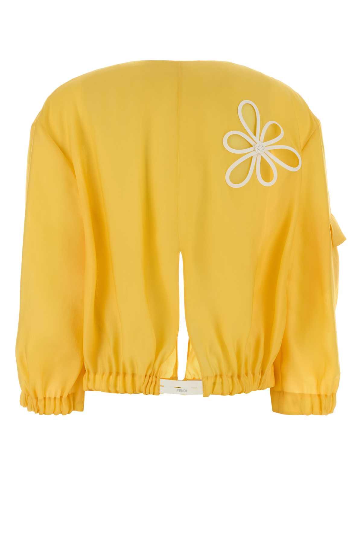 Fendi Women Yellow Organza Jacket FENDI