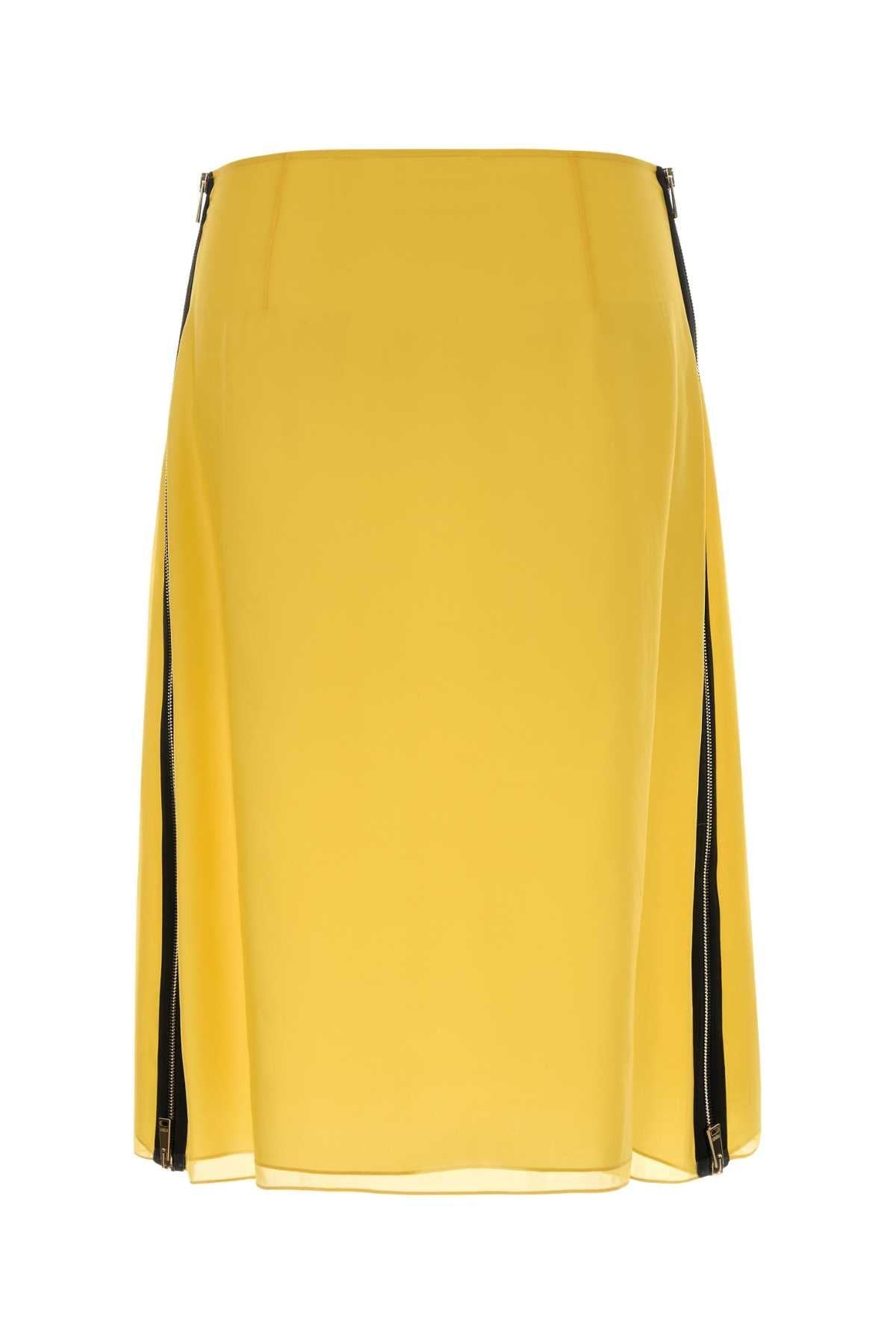 Fendi Women Yellow Organza Skirt FENDI