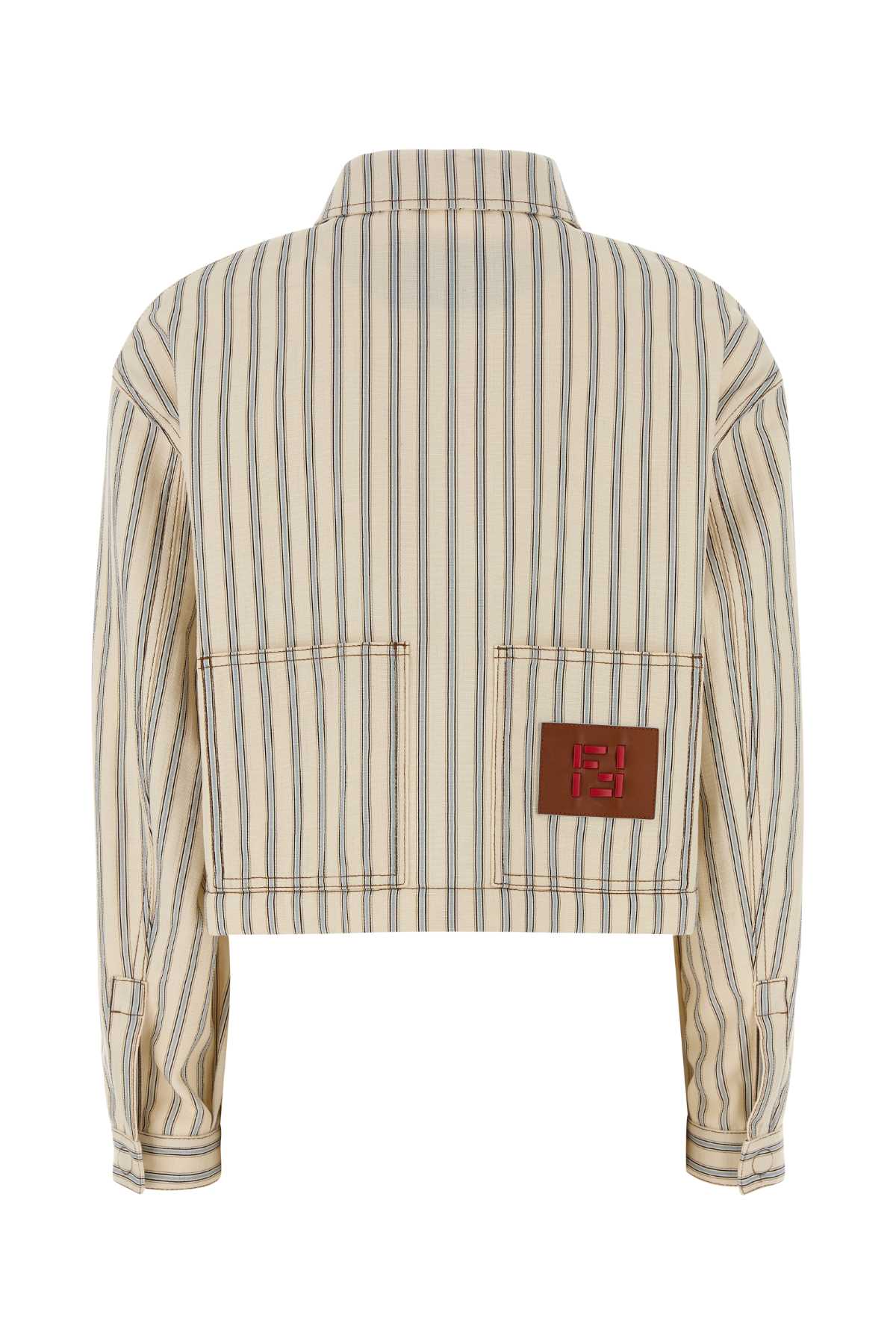 Fendi Women Embroidered Denim Jacket FENDI