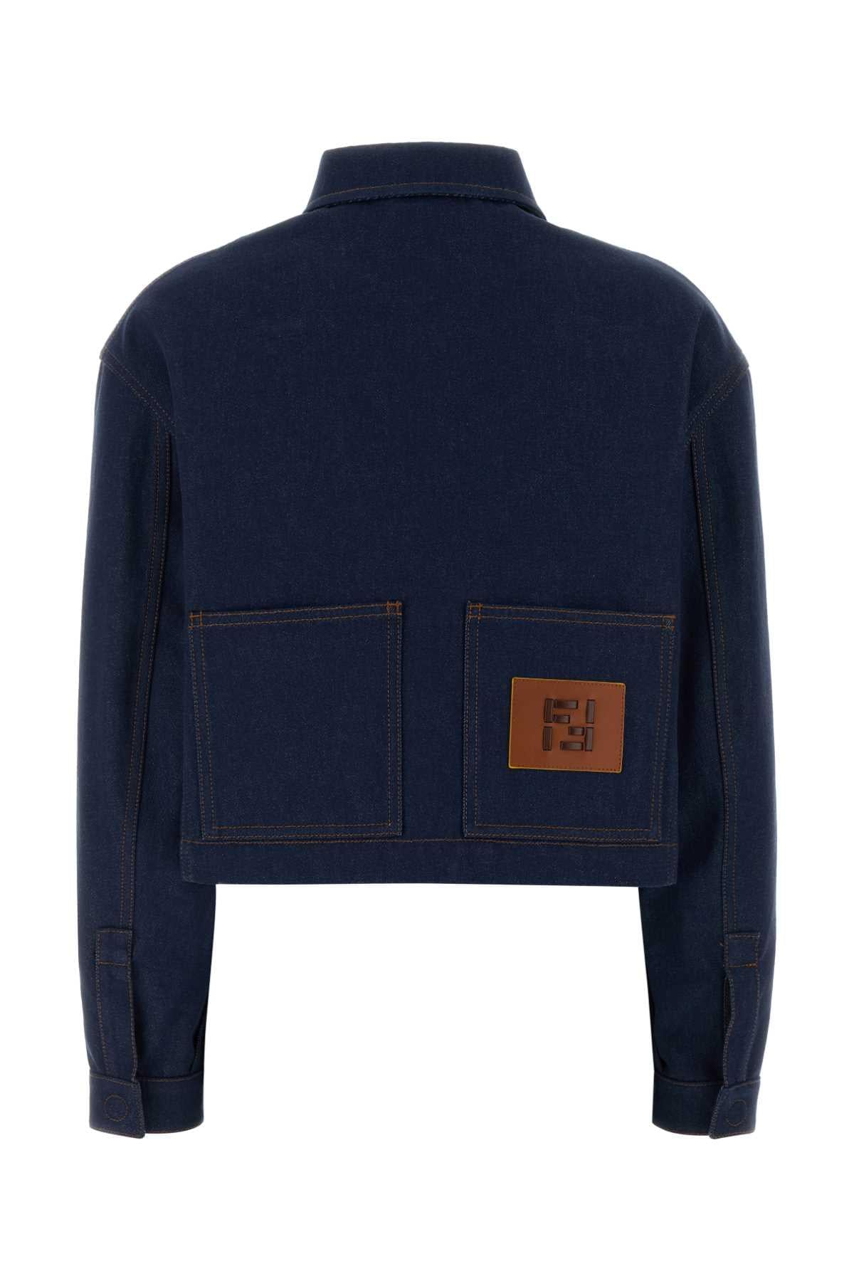 Fendi Women Blue Denim Jacket FENDI