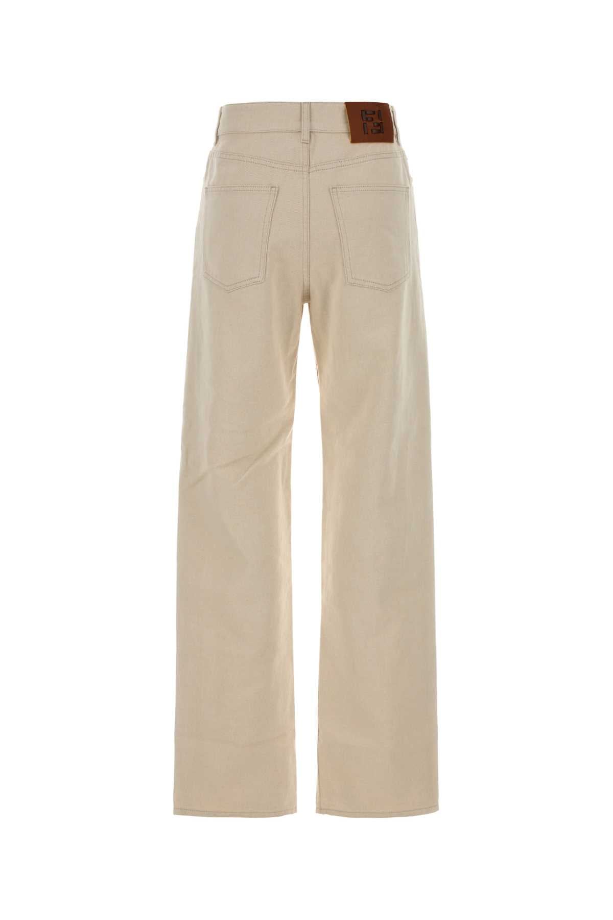 Fendi Women Sand Denim Jeans FENDI