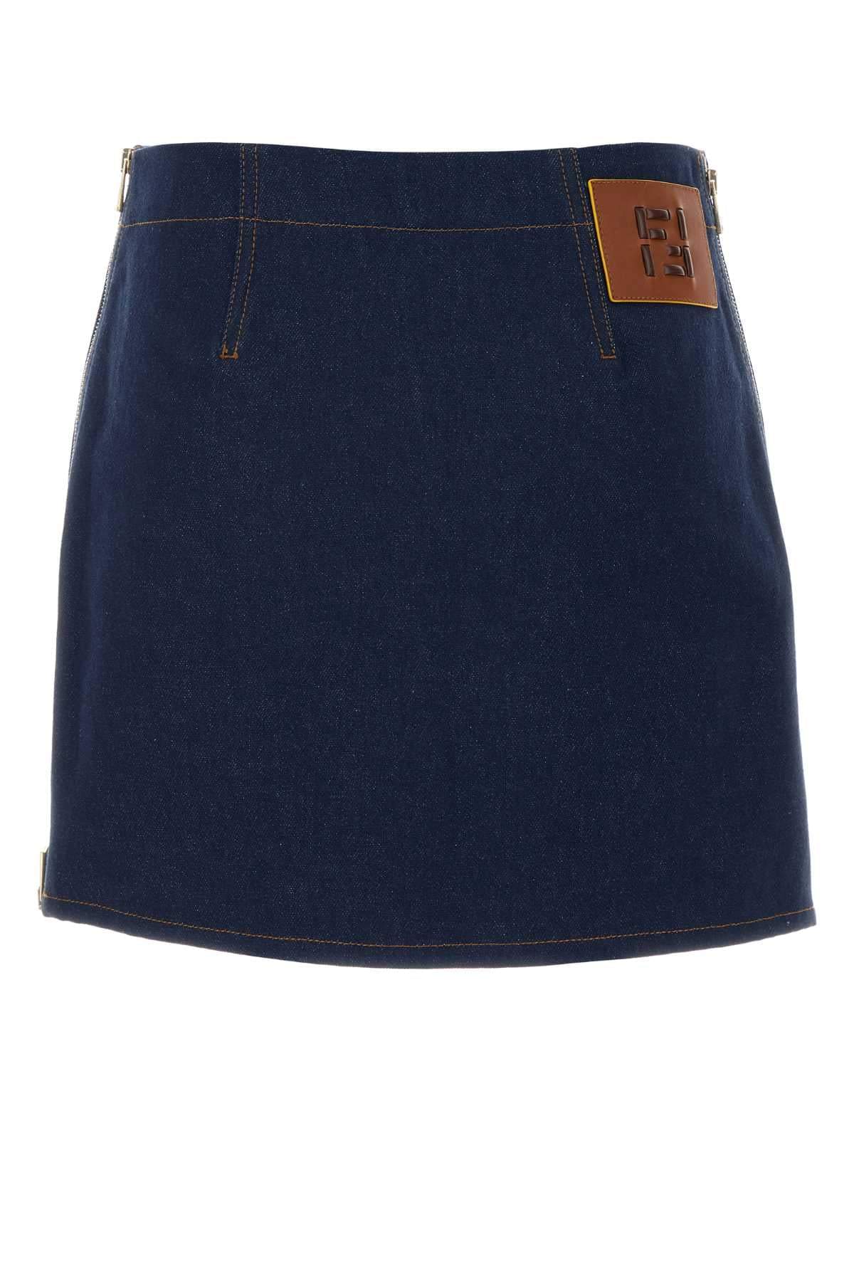 Fendi Women Denim Mini Skirt FENDI