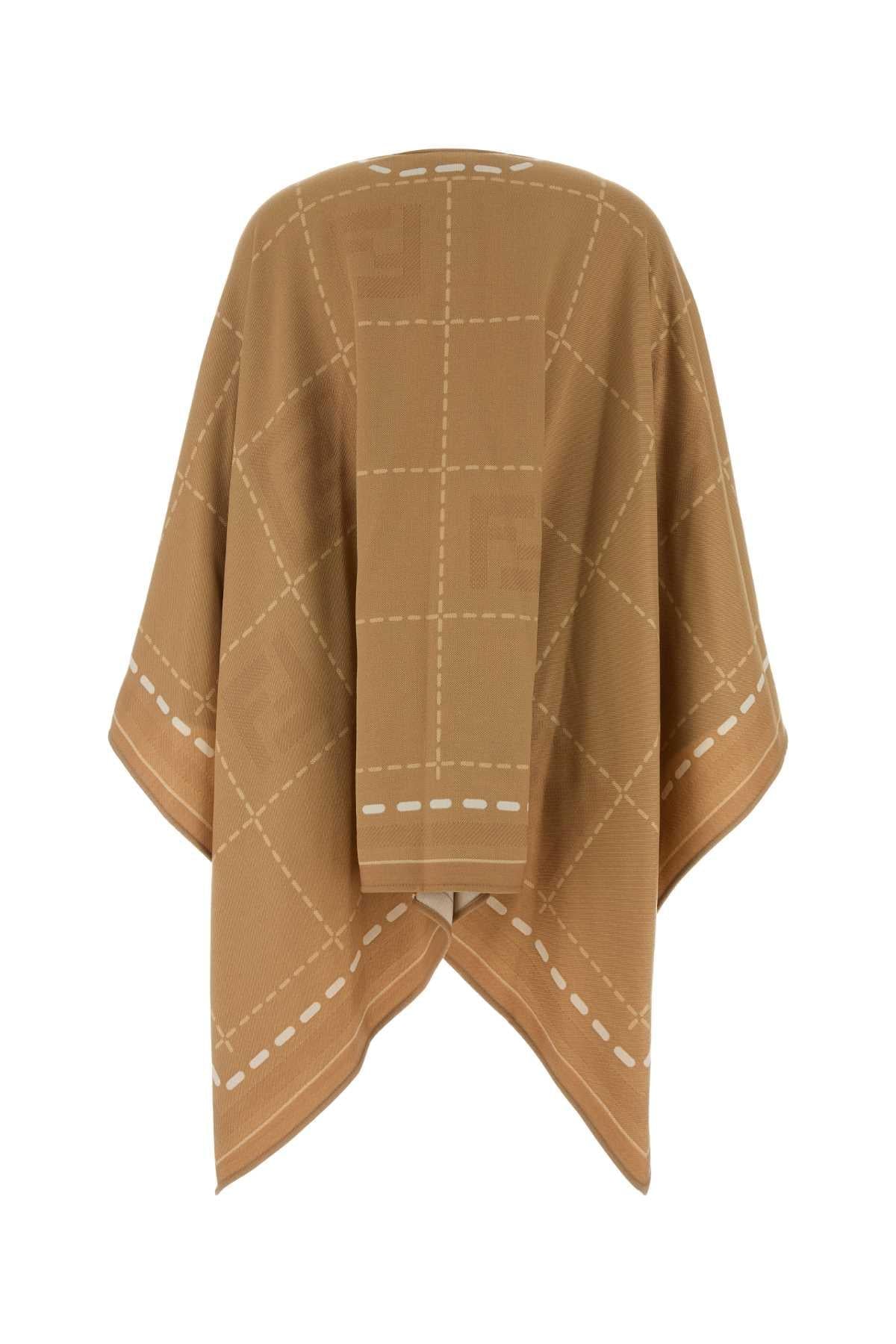 Fendi Women Embroidered Wool Cape FENDI
