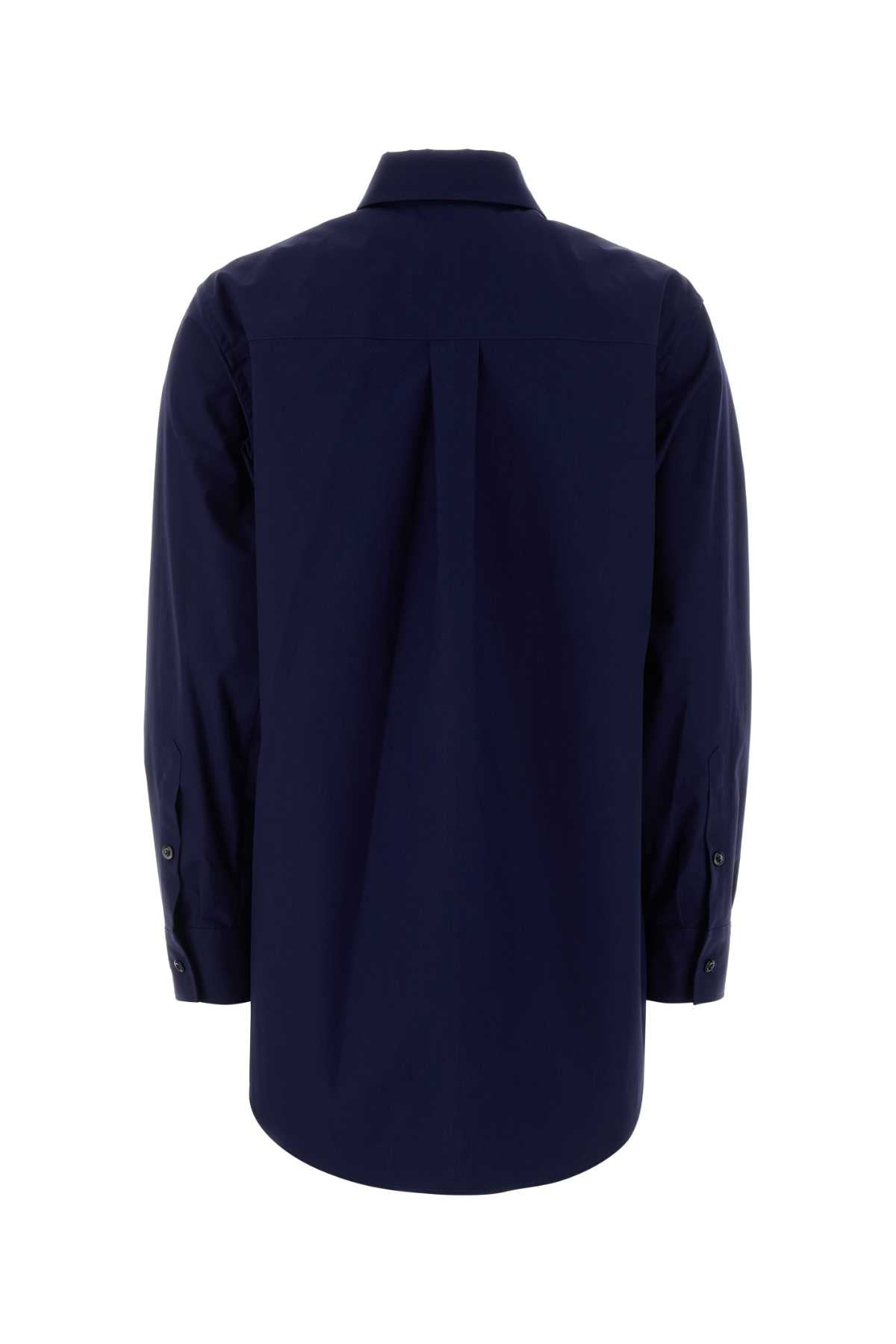 Fendi Women Navy Blue Poplin Shirt FENDI