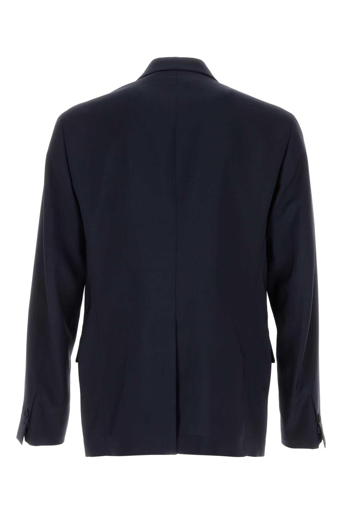 Fendi Men Navy Blue Wool Blazer FENDI