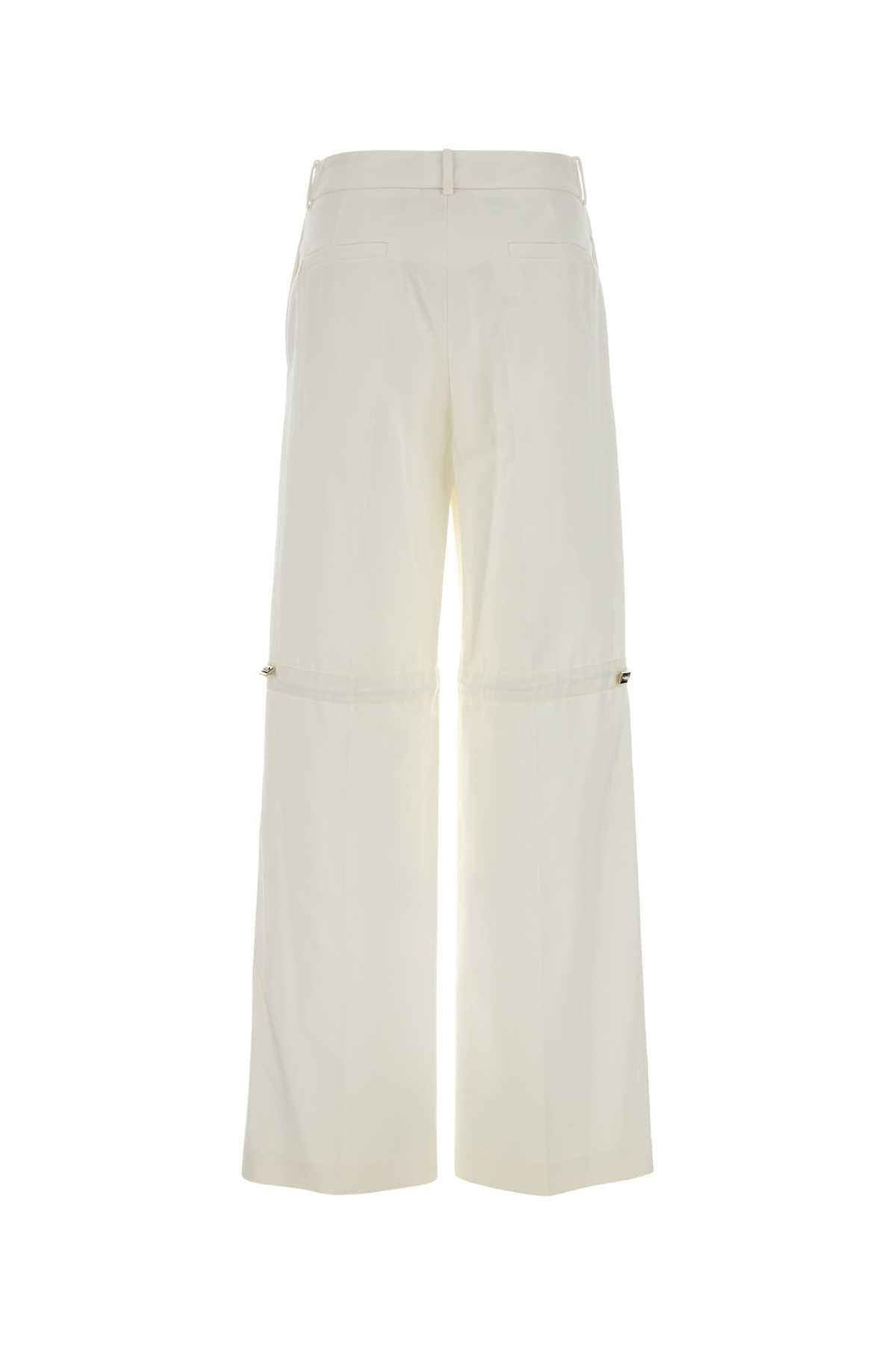 Fendi Women White Cotton Pant FENDI