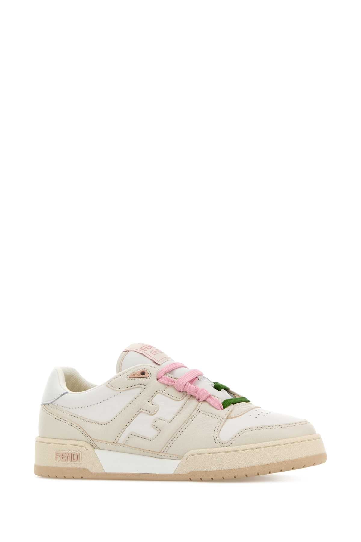 Fendi Women Multicolor Leather Fendi Match Sneakers FENDI