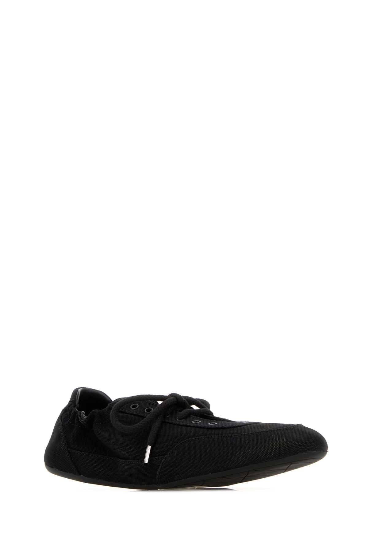 Prada Women Black Canvas Collapse Sneakers PRADA