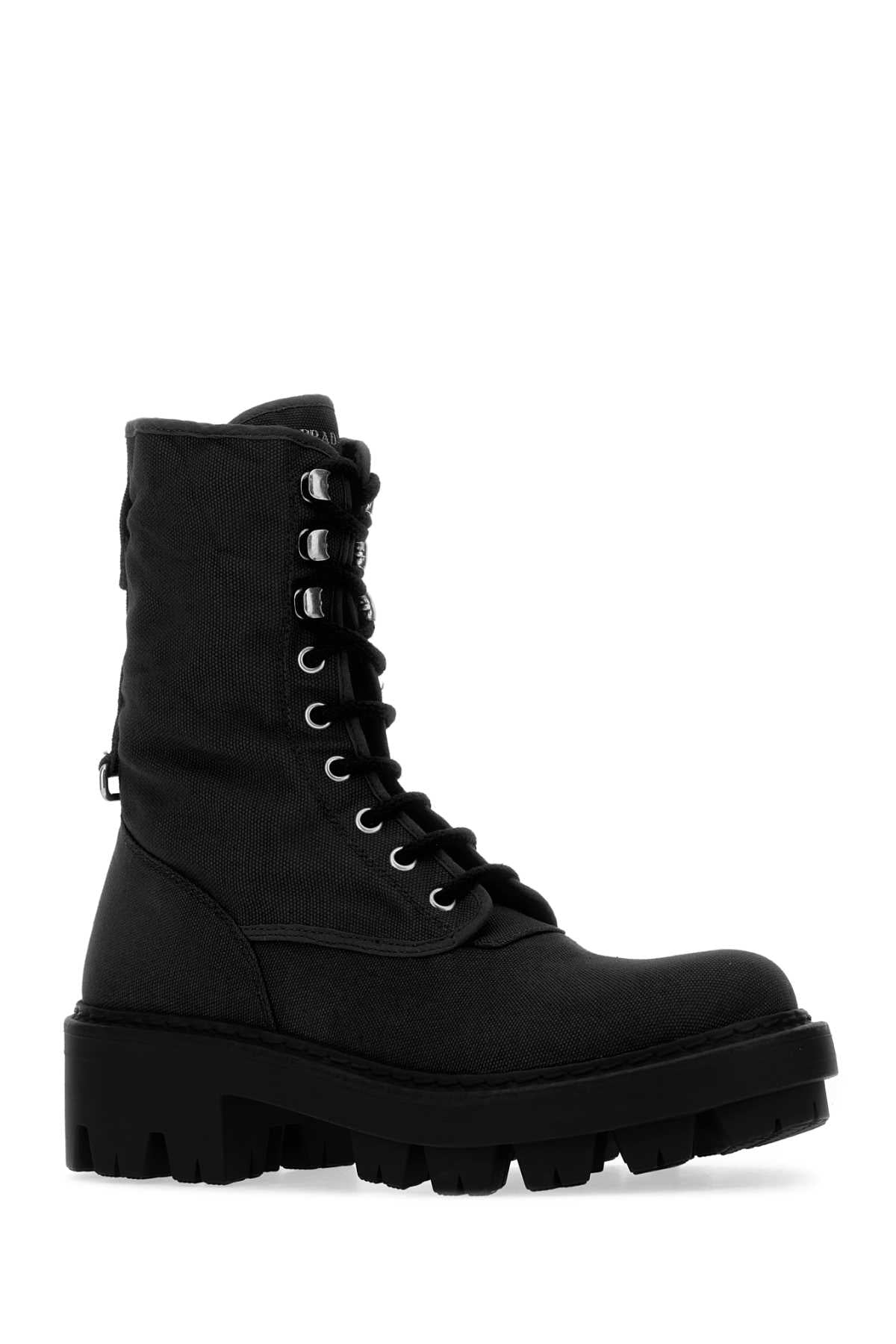 Prada Women Black Canvas Boots PRADA